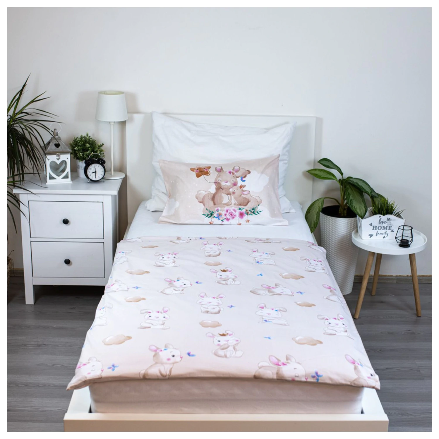Bunny Star detská, predškolská obliečka na paplón produktová fotografia