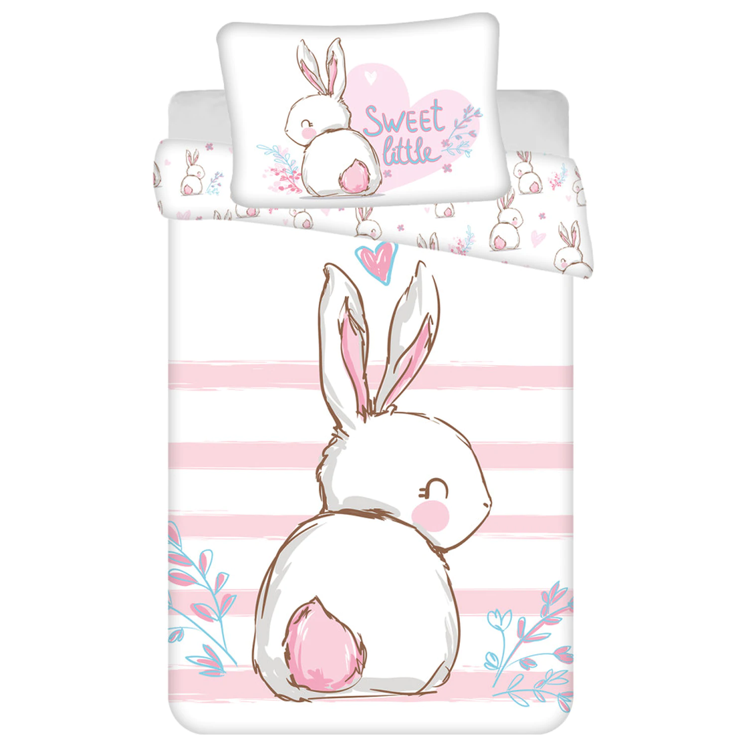 Bunny Sweet detská, predškolská obliečka na paplón produktová fotografia