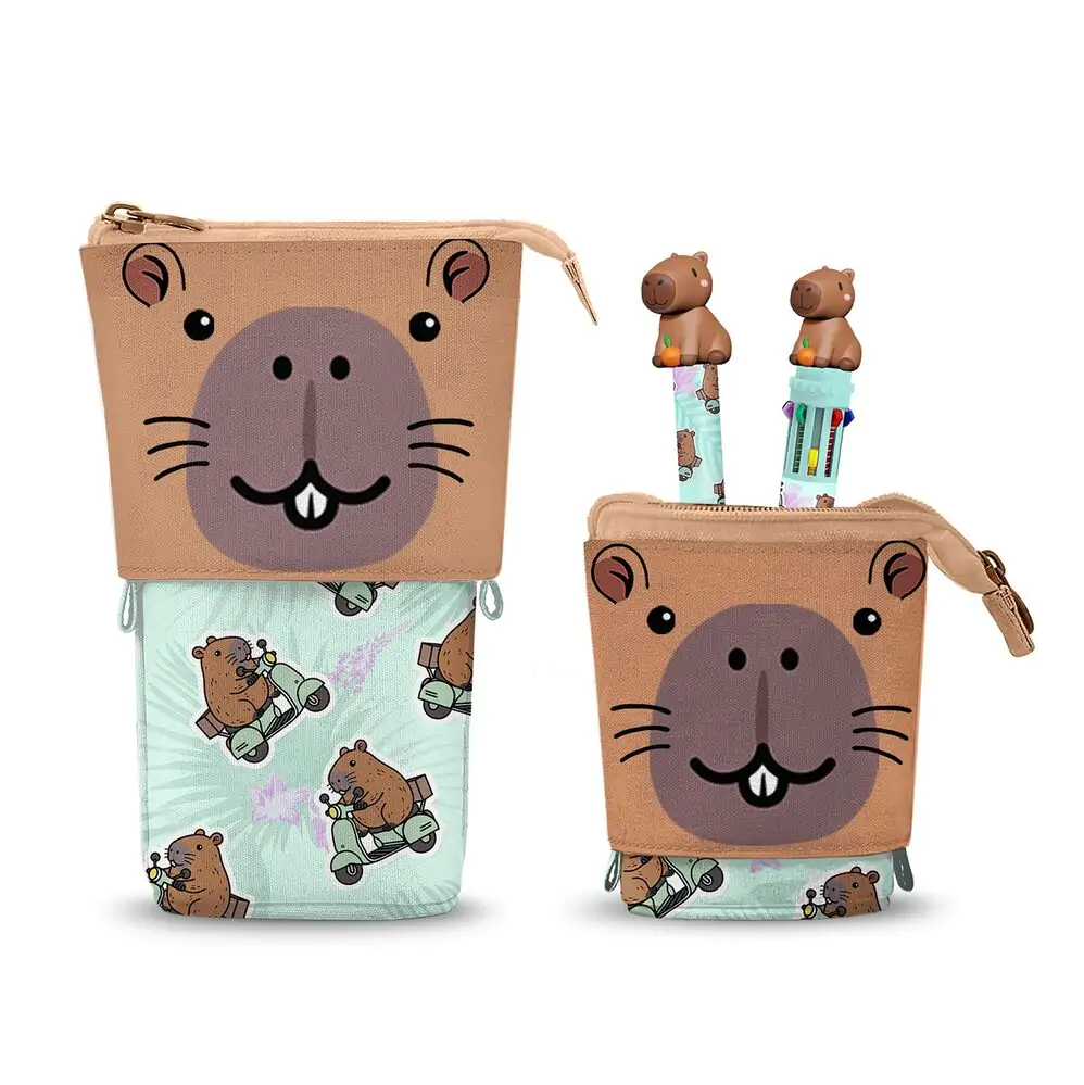 Oh My Pop! Puzdro na ceruzky Kapybara + Pero 10 farieb + Zmazateľné pero produktová fotografia