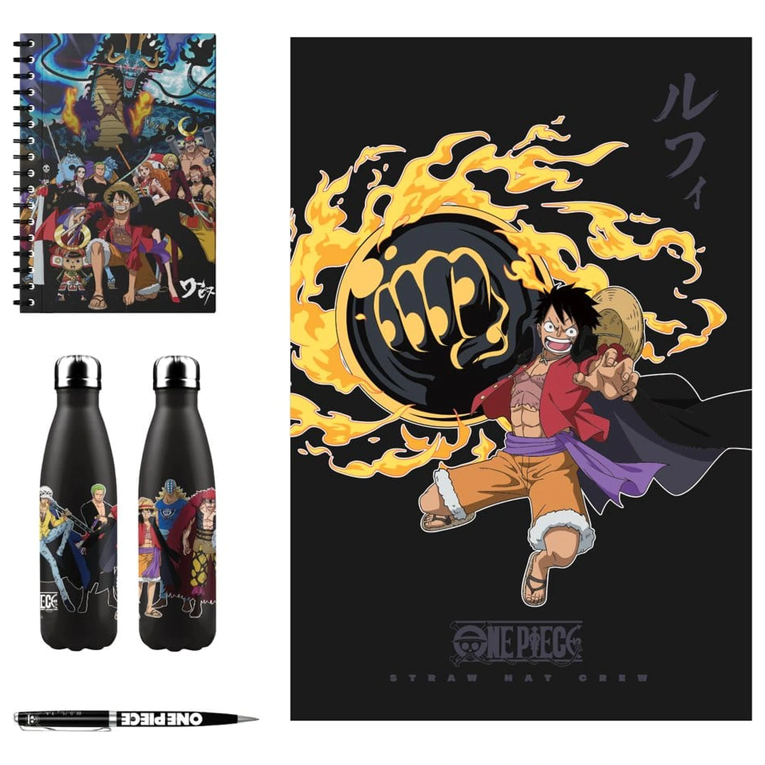 One Piece Hliníková fľaša, Zápisník, Deka, Darčeková sada s perom produktová fotografia