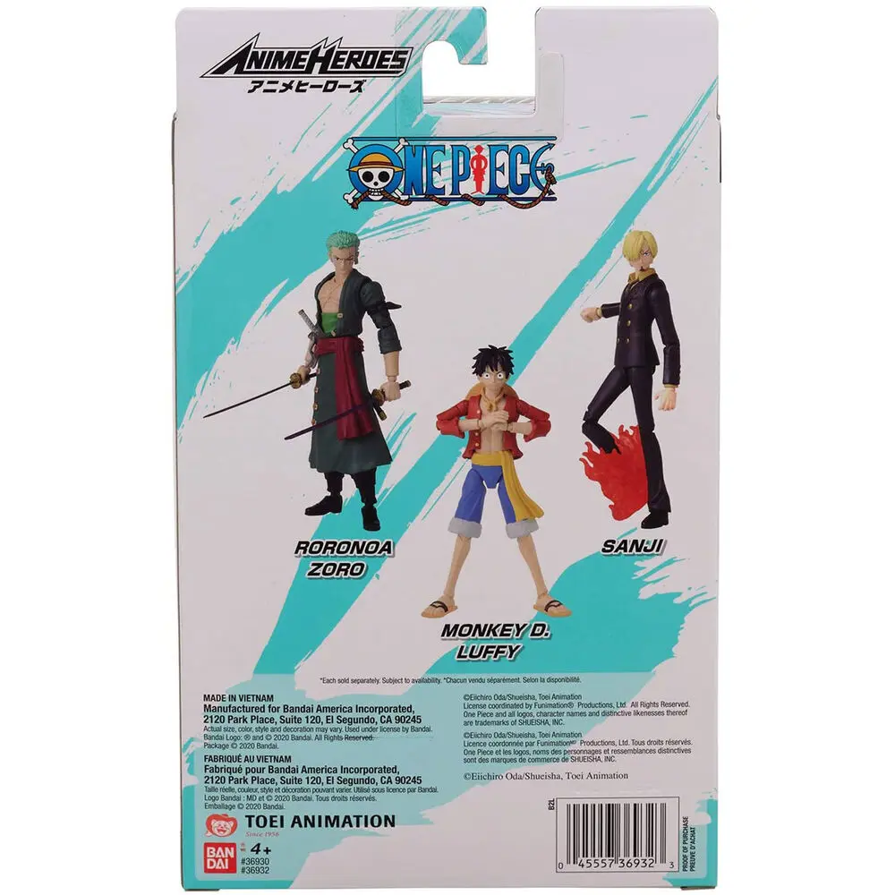 One Piece Anime Heroes Monkey Roronoa Zoro figúrka 17 cm produktová fotografia