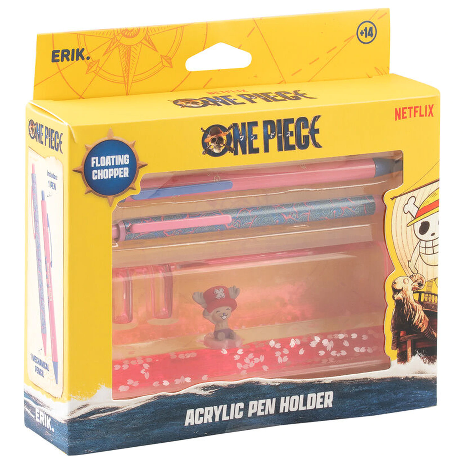 One Piece Chopper súprava ceruziek, pera a akrylového stojana produktová fotografia
