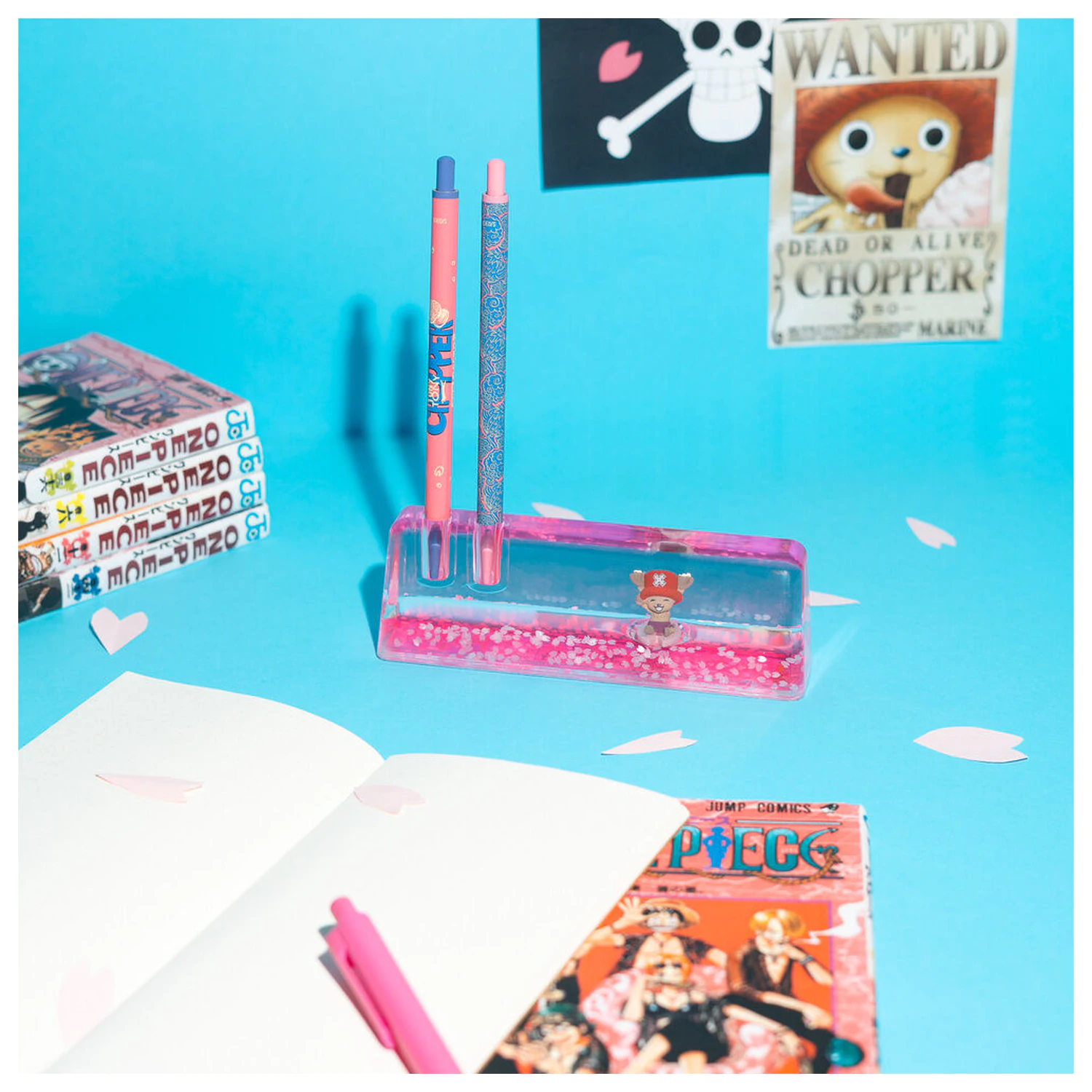 One Piece Chopper súprava ceruziek, pera a akrylového stojana produktová fotografia