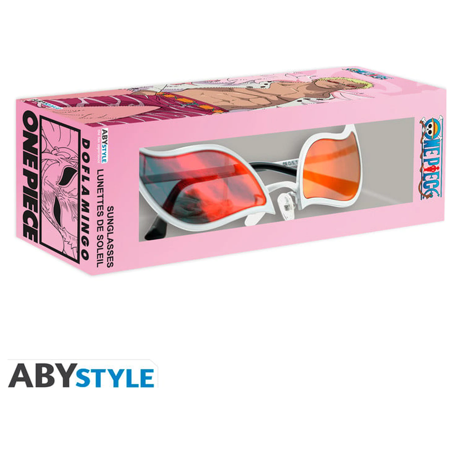 One Piece Doflamingo Sunglasses replika produktová fotografia