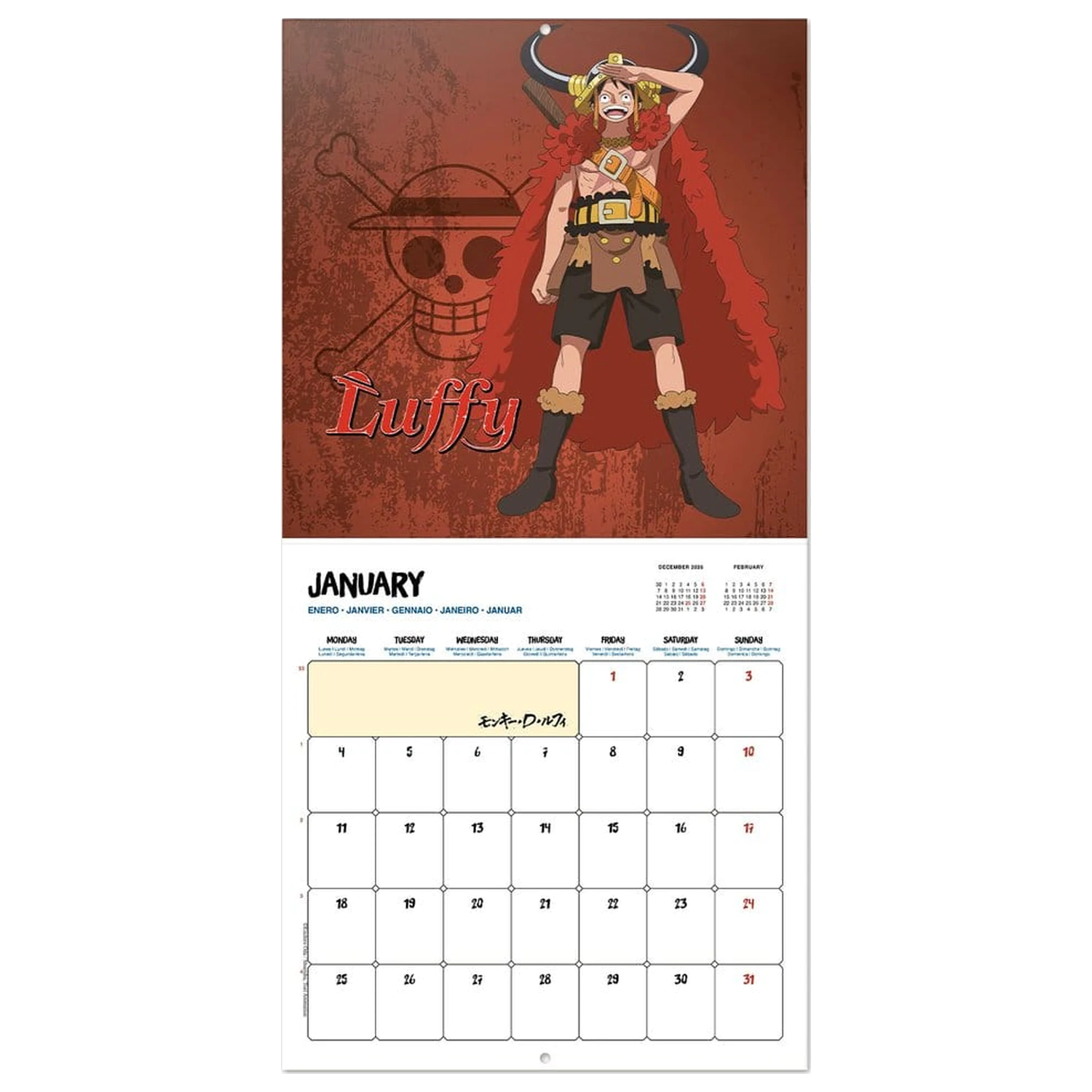 One Piece Nástenný kalendár 2027 30 x 30 cm produktová fotografia