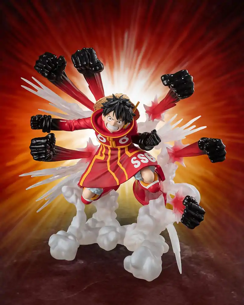 One Piece Figuarts ZERO Extra Battle PVC soška Monkey D. Luffy -Gum Gum Hawk Gatling- 19 cm termékfotó