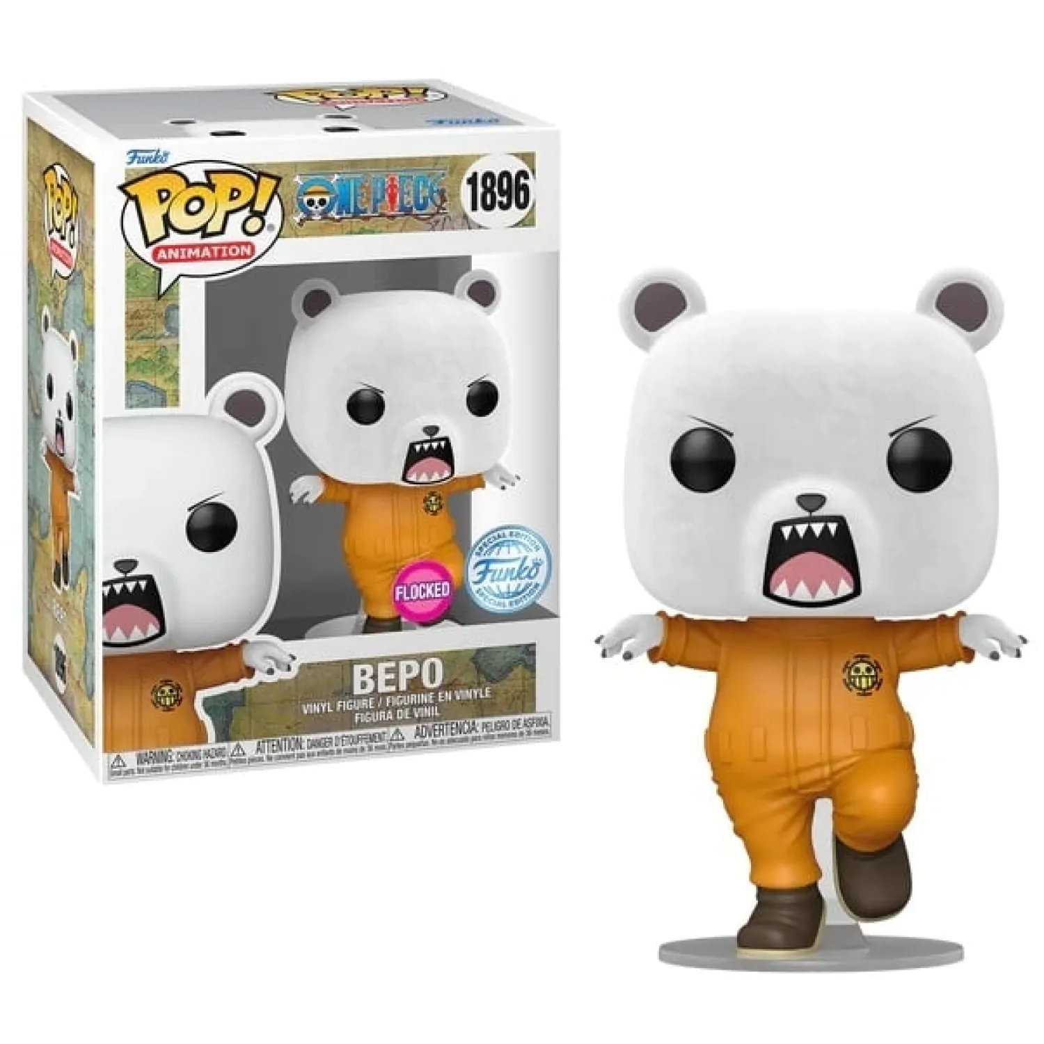One Piece Funko POP! Animation vinylová figúrka Bepo (Flocked) Exclusive 9 cm produktová fotografia