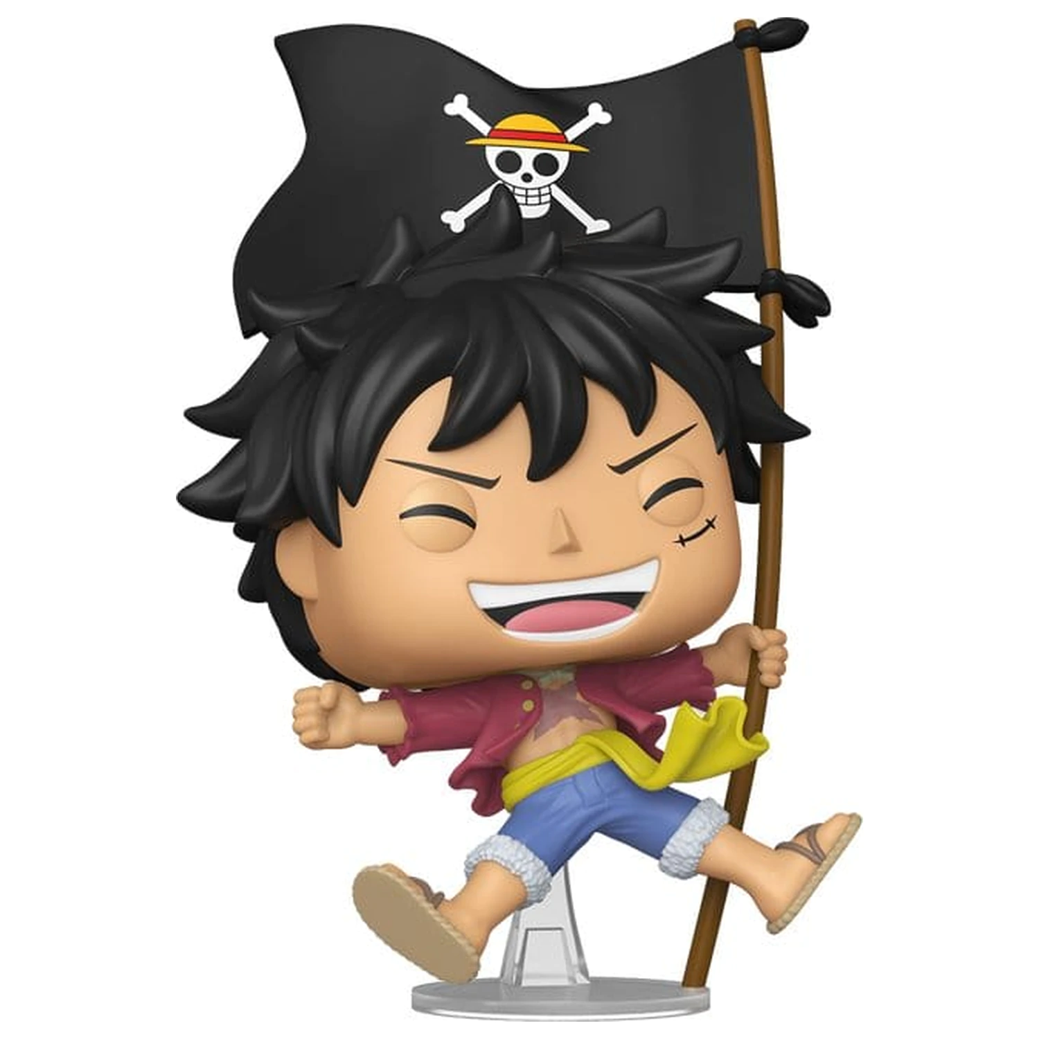 One Piece Funko POP! Vinylová animačná figúrka Luffy w/Flag 9 cm produktová fotografia