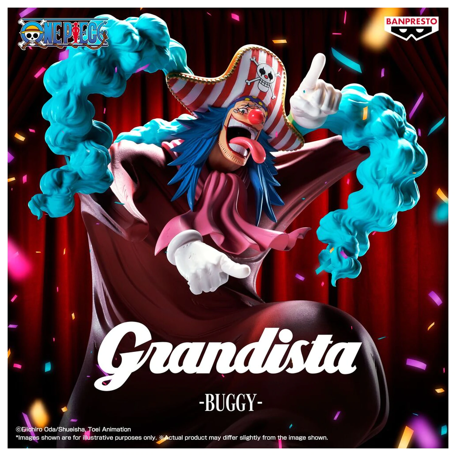 One Piece Grandista Buggy figúrka 25cm produktová fotografia