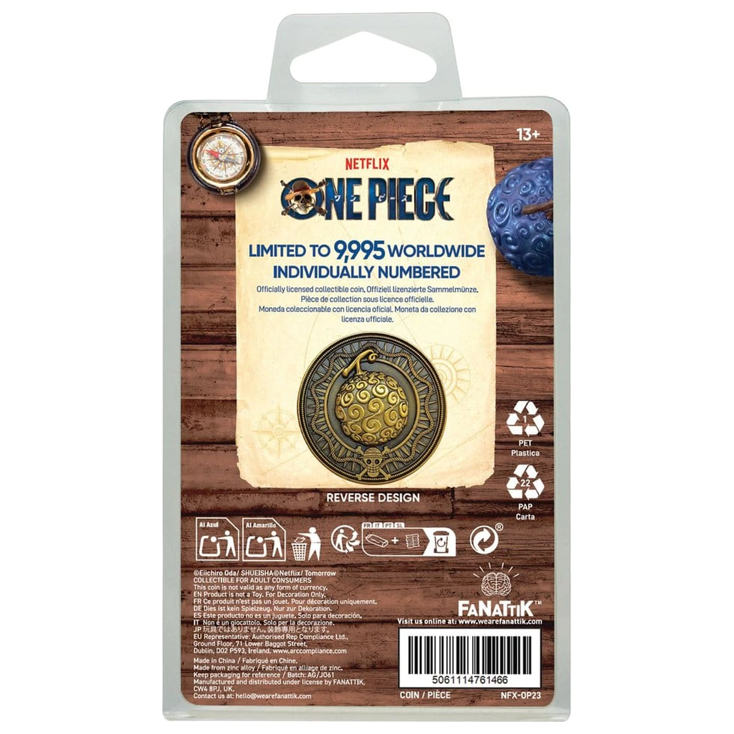 One Piece zberateľská minca Gum Gum Coin limitovaná edícia 4 cm produktová fotografia