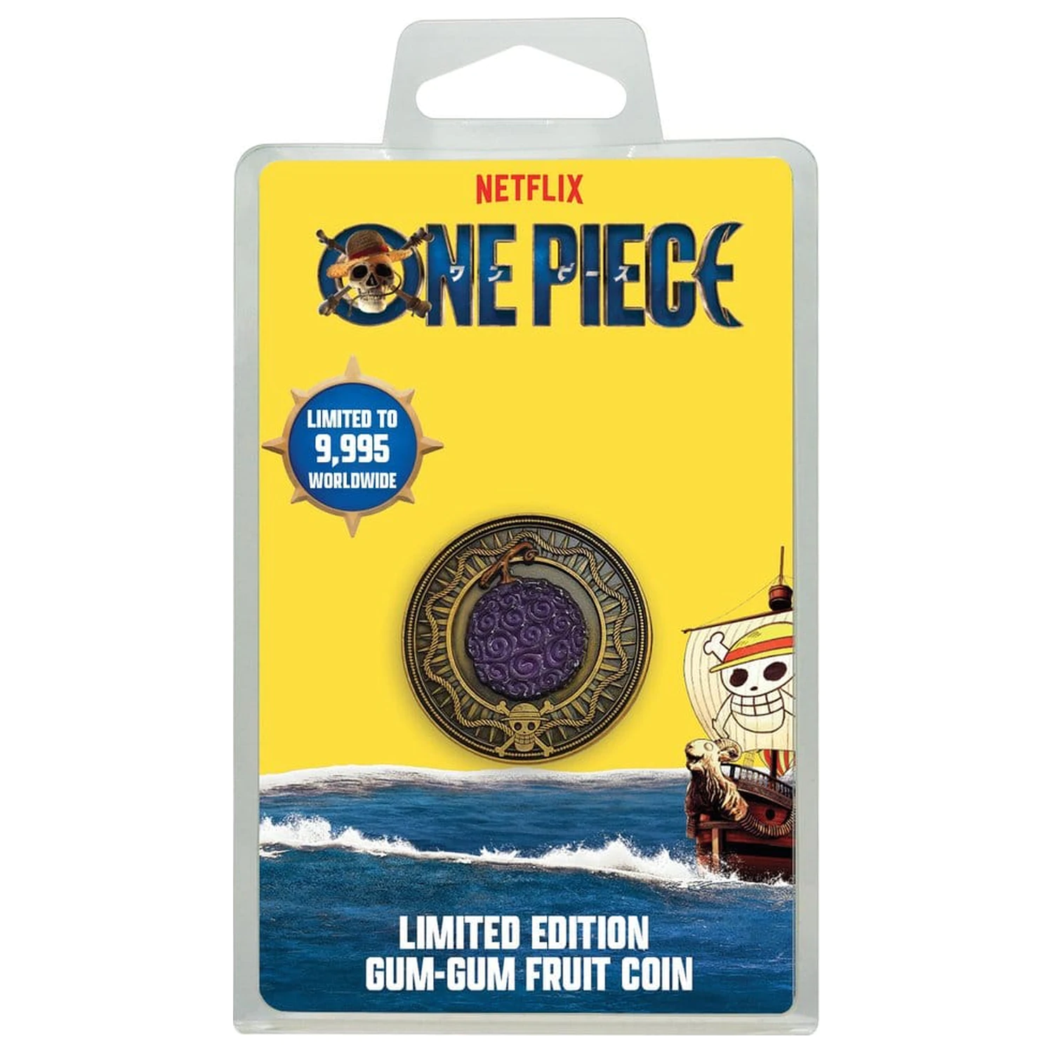 One Piece zberateľská minca Gum Gum Coin limitovaná edícia 4 cm produktová fotografia