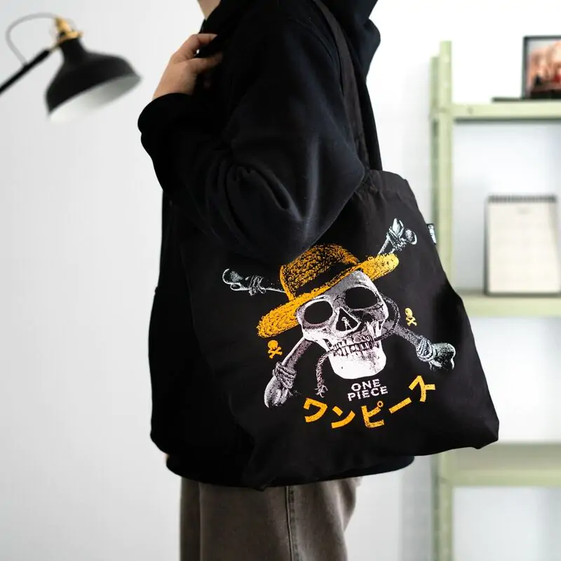 Taška na nákupy s motívom One Piece Jolly Roger termékfotó