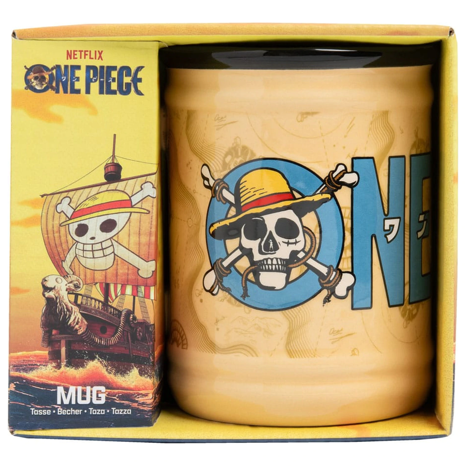 Hrnček v tvare One Piece Jolly Roger produktová fotografia