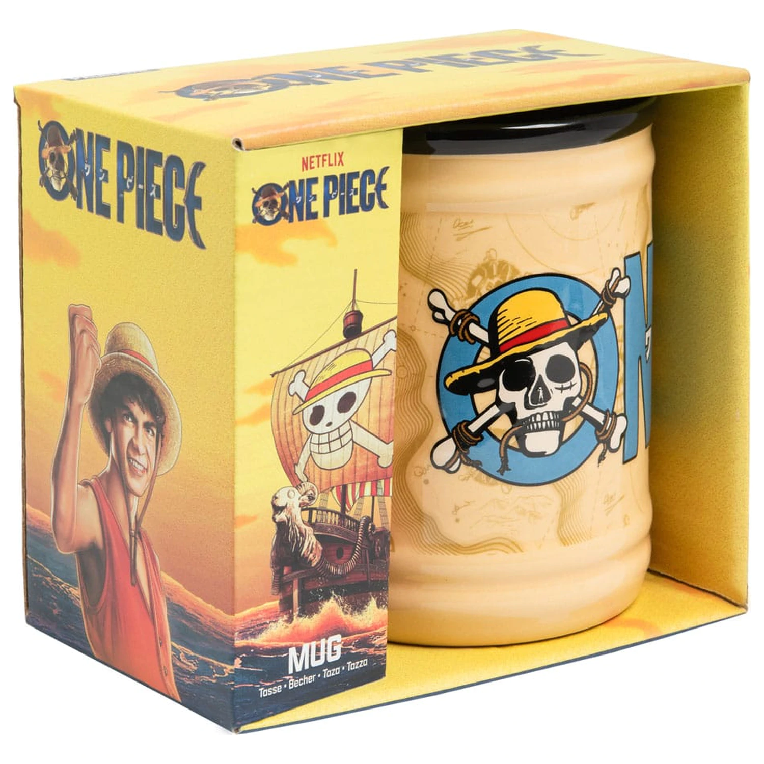 Hrnček v tvare One Piece Jolly Roger produktová fotografia