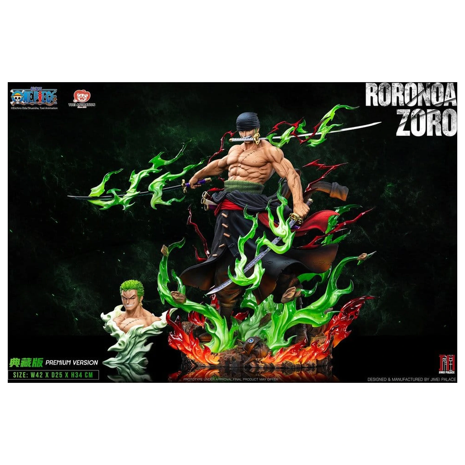 One Piece Legendary Straw Hat Crew Series Socha Roronoa Zoro (Premium Version) 34 cm produktová fotografia