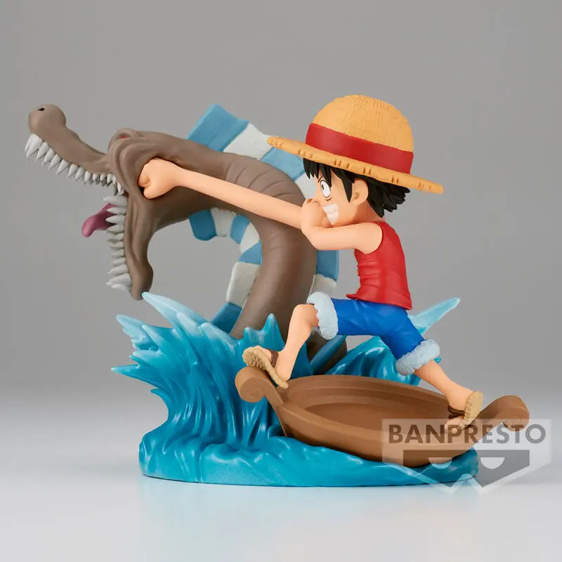 One Piece Log Stories PVC figurka Monkey D. Luffy vs Local Sea Monster 7 cm termékfotó