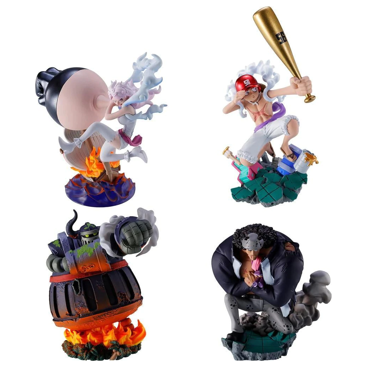 One Piece Logbox Re Birth Egghead sada 4 sošiek Petitrama 9cm produktová fotografia