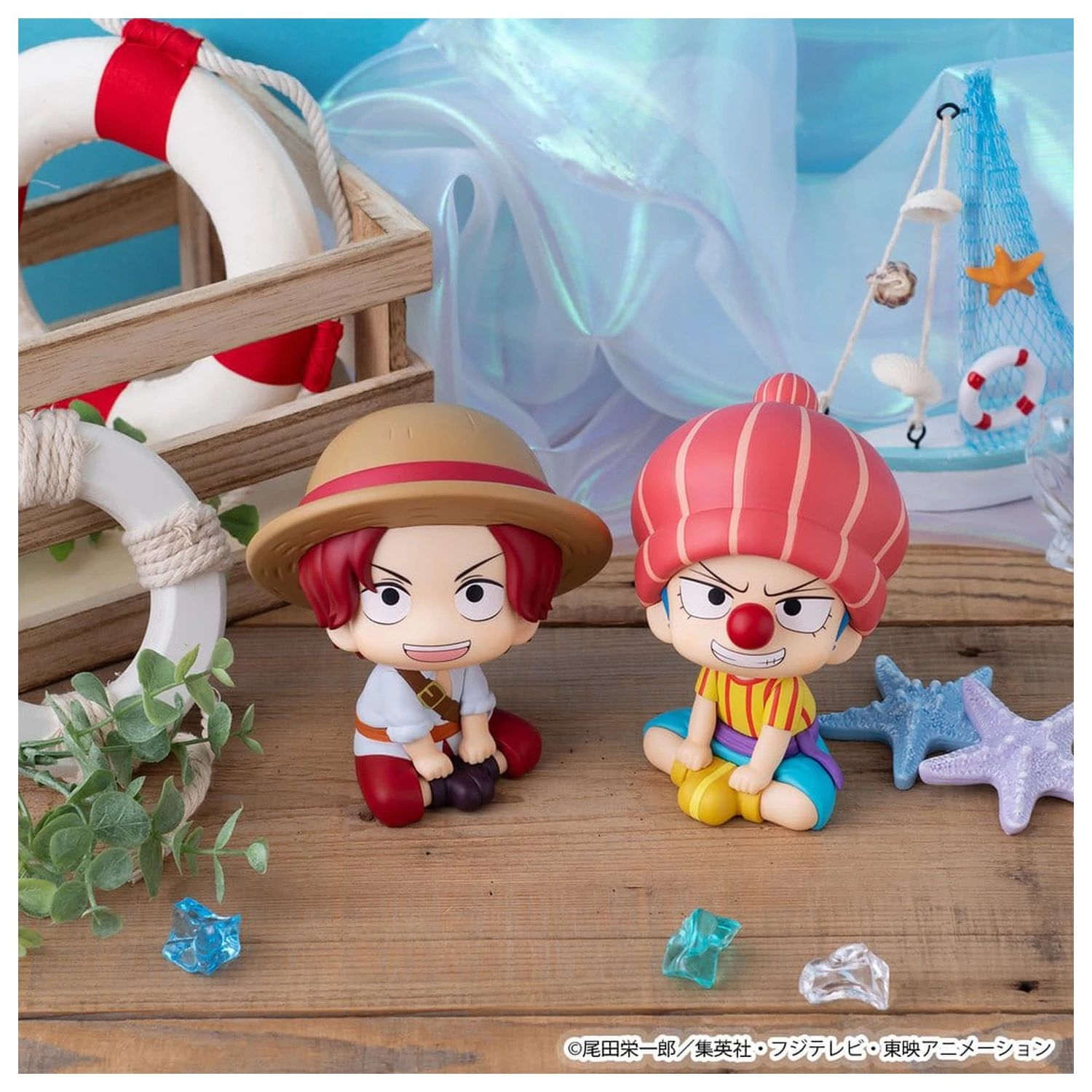 One Piece Look Up PVC figúrky, balenie po 2 kusoch Shanks & Buggy Childhood Ver. 11 cm (s darčekom) produktová fotografia