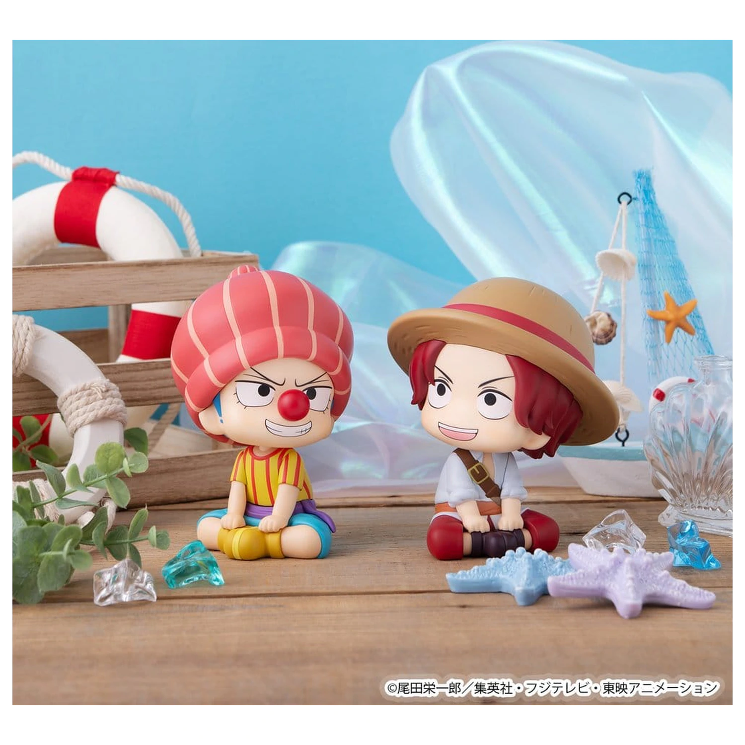 One Piece Look Up PVC figúrky, balenie po 2 kusoch Shanks & Buggy Childhood Ver. 11 cm (s darčekom) produktová fotografia