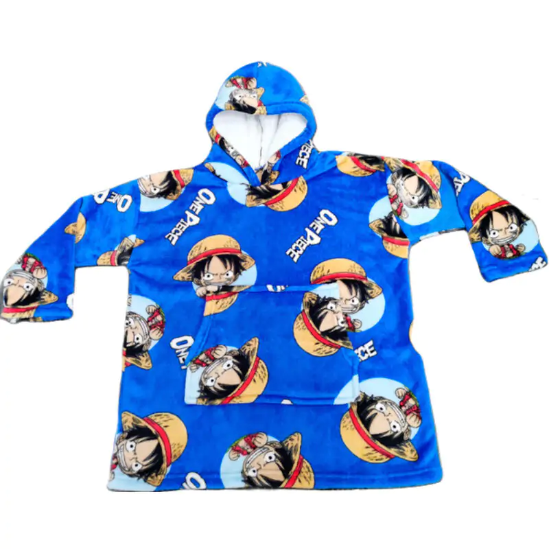 One Piece oversize mikinový kabát detská koralová produktová fotografia