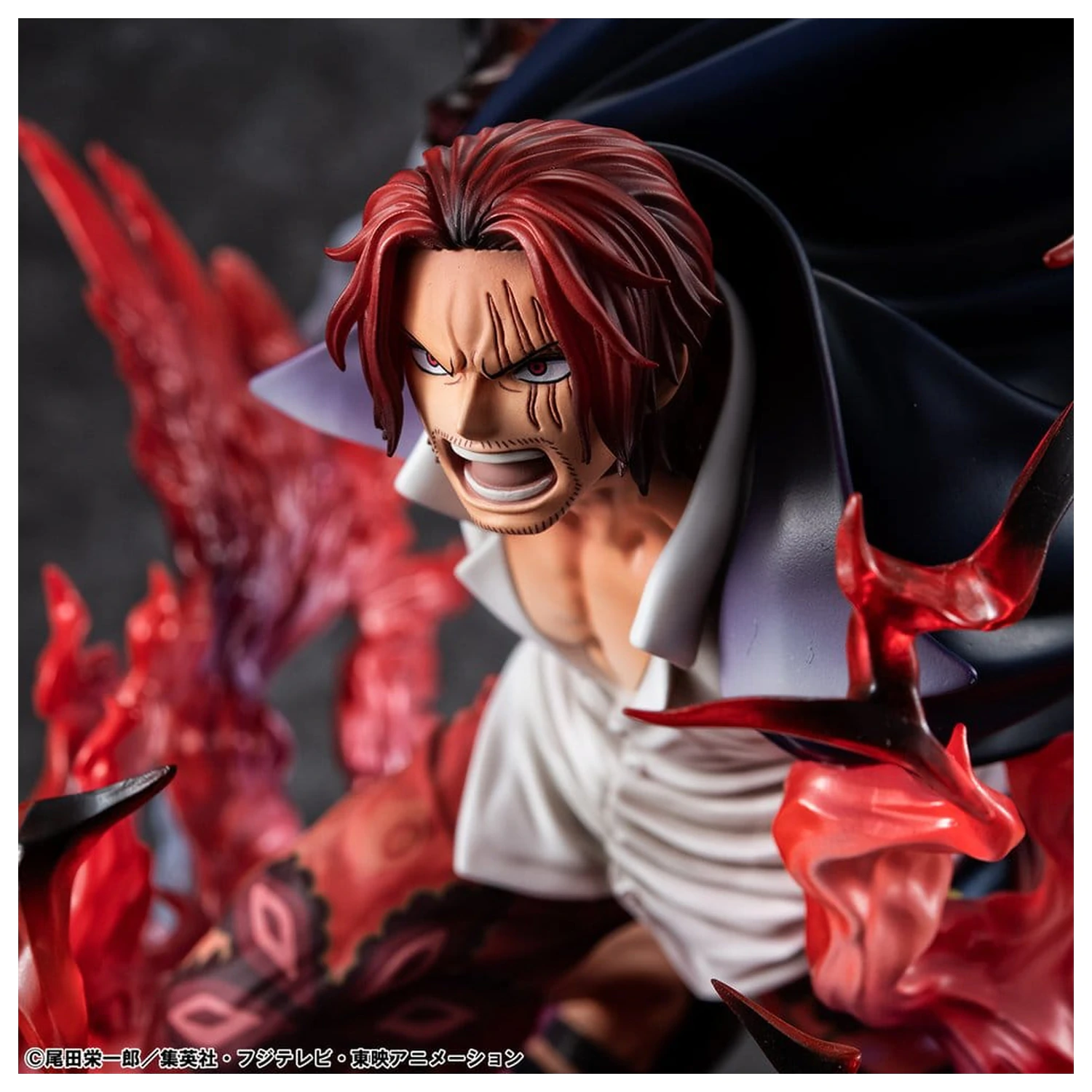 One Piece P.O.P SA-MAXIMUM PVC socha Leader of Red Hair Pirates Red-Haired Shanks Kamusari 25 cm produktová fotografia