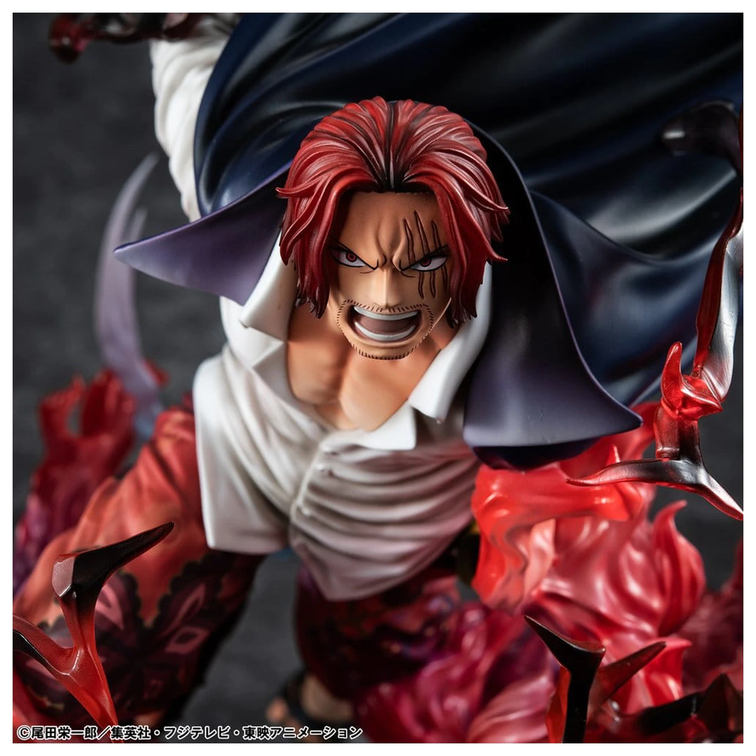 One Piece P.O.P SA-MAXIMUM PVC socha Leader of Red Hair Pirates Red-Haired Shanks Kamusari 25 cm produktová fotografia