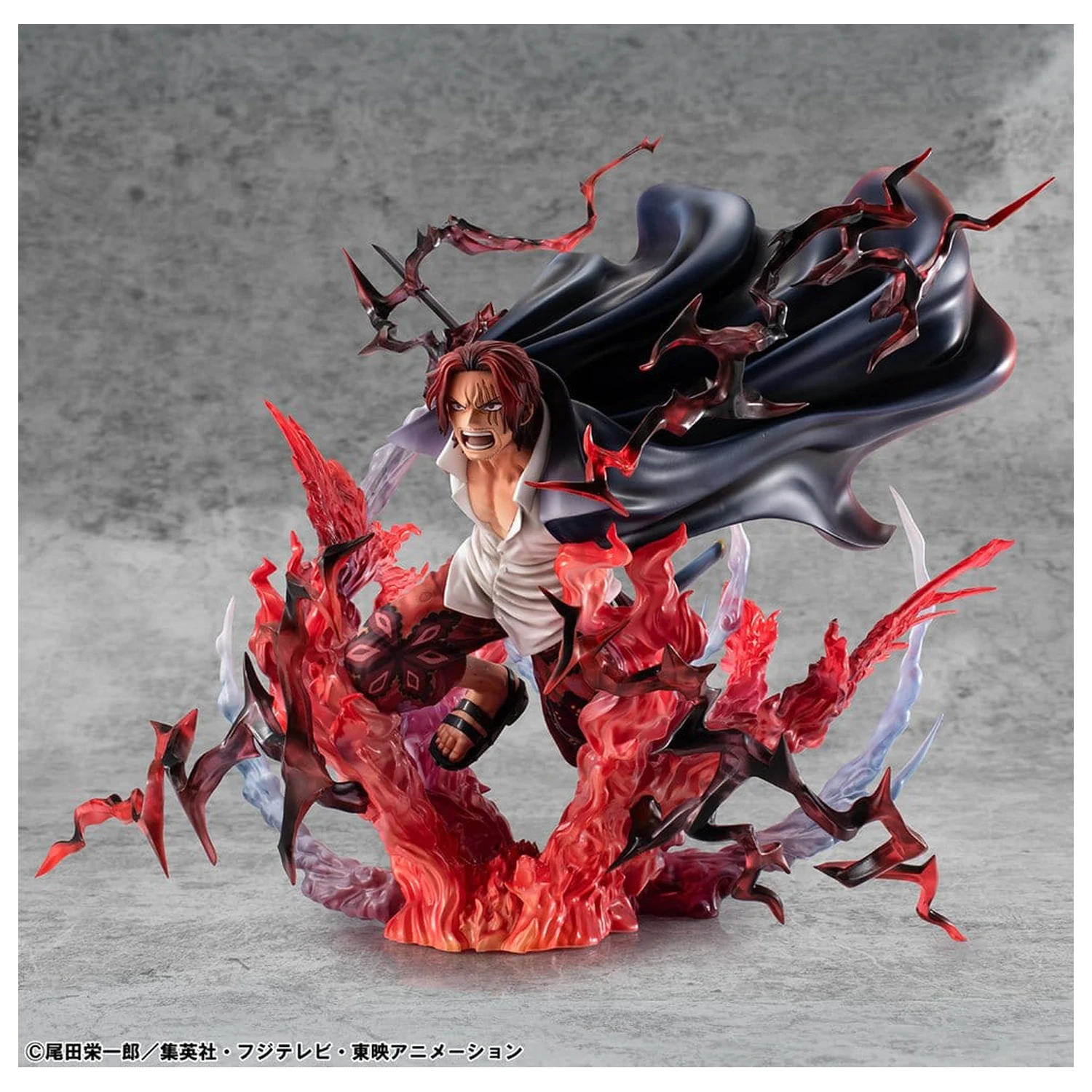 One Piece P.O.P SA-MAXIMUM PVC socha Leader of Red Hair Pirates Red-Haired Shanks Kamusari 25 cm produktová fotografia