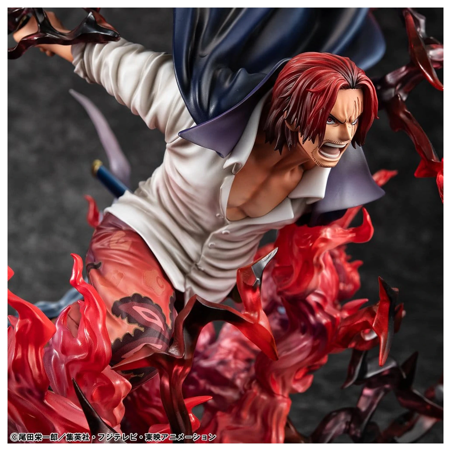 One Piece P.O.P SA-MAXIMUM PVC socha Leader of Red Hair Pirates Red-Haired Shanks Kamusari 25 cm produktová fotografia
