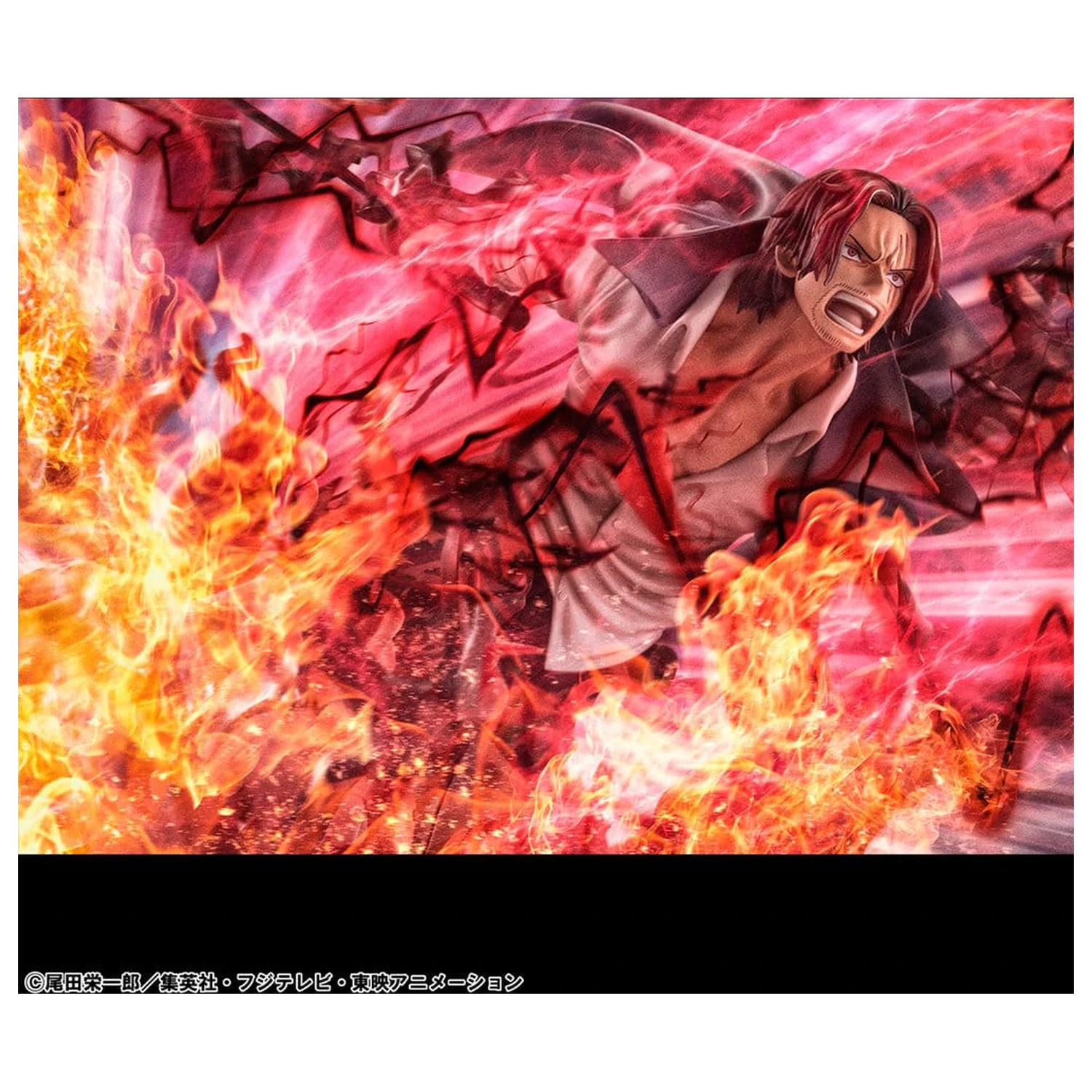 One Piece P.O.P SA-MAXIMUM PVC socha Leader of Red Hair Pirates Red-Haired Shanks Kamusari 25 cm produktová fotografia
