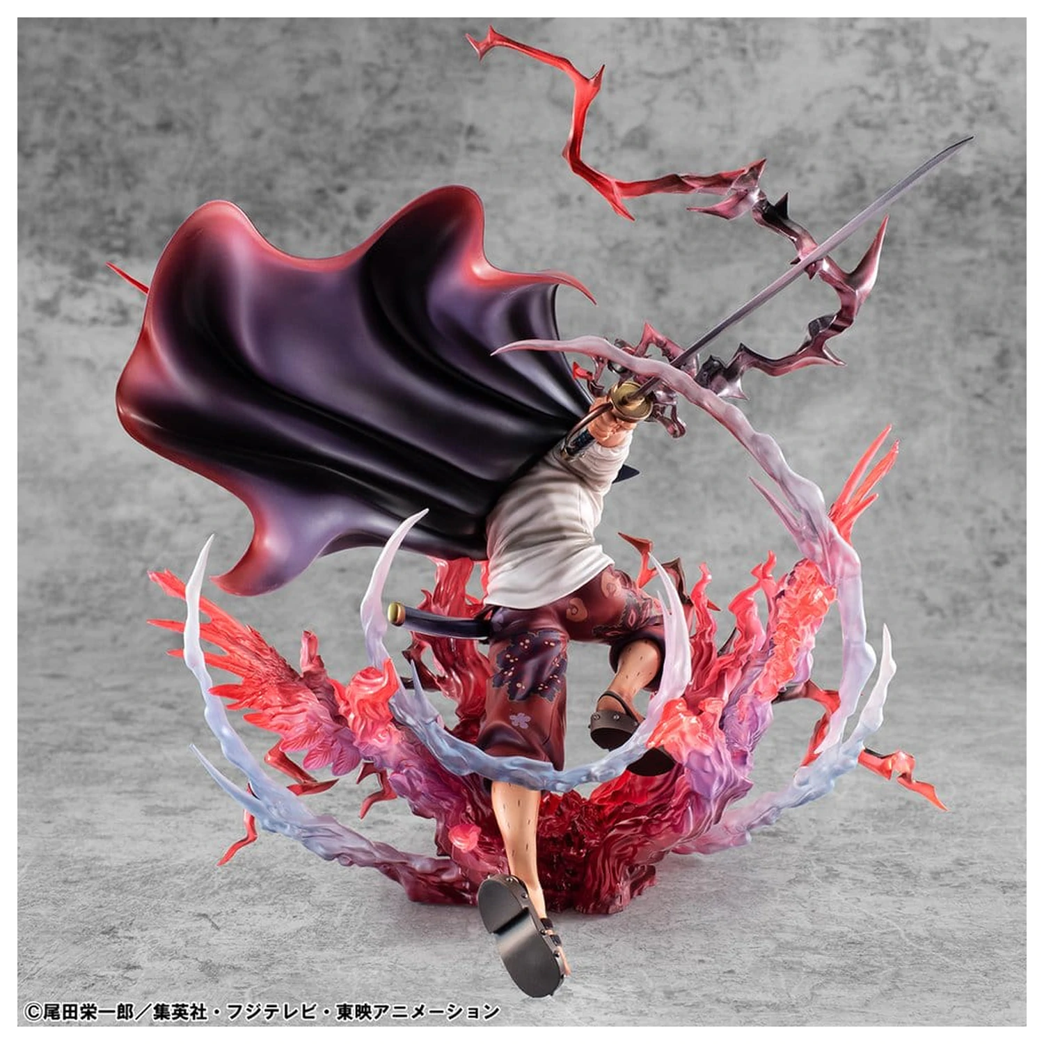 One Piece P.O.P SA-MAXIMUM PVC socha Leader of Red Hair Pirates Red-Haired Shanks Kamusari 25 cm produktová fotografia