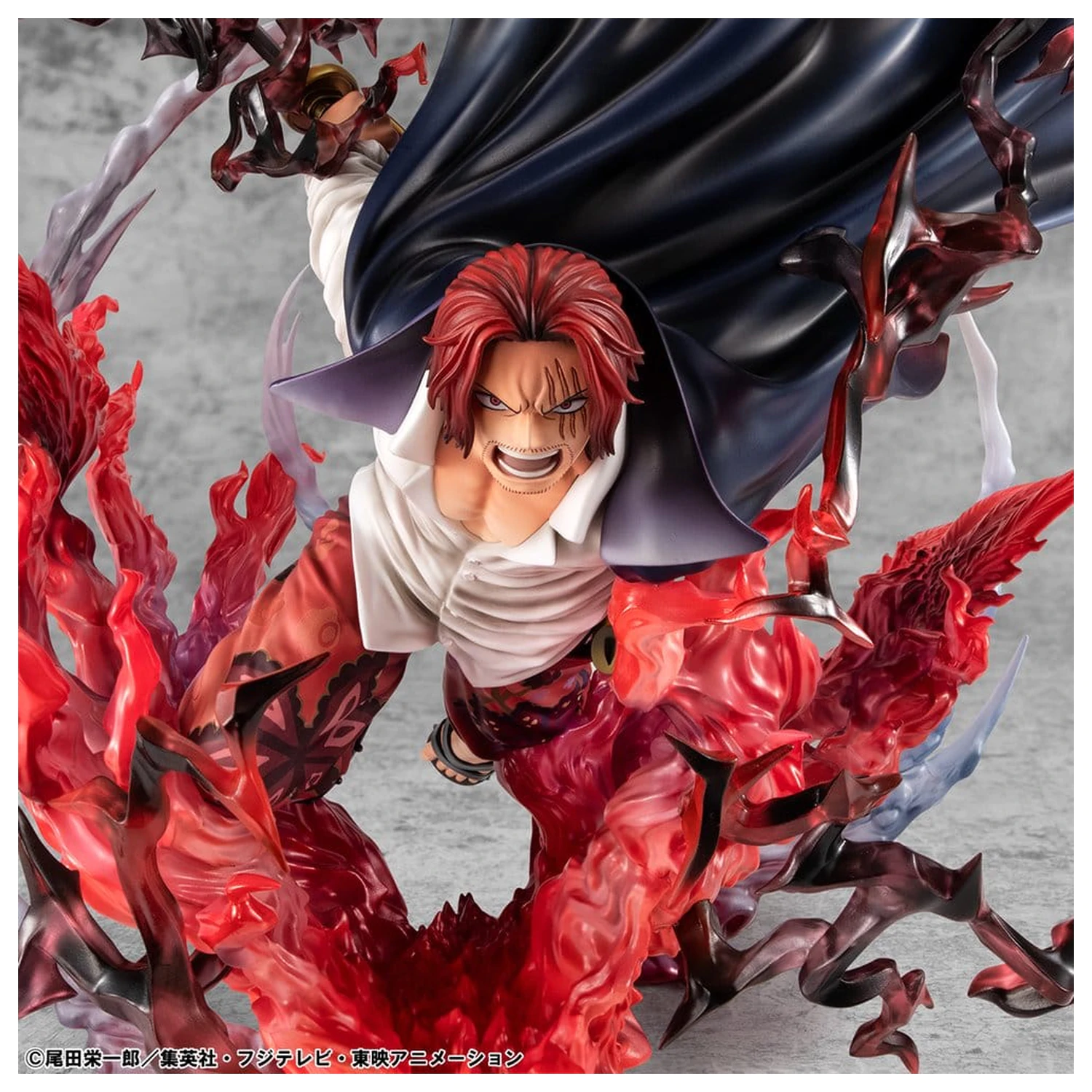 One Piece P.O.P SA-MAXIMUM PVC socha Leader of Red Hair Pirates Red-Haired Shanks Kamusari 25 cm produktová fotografia