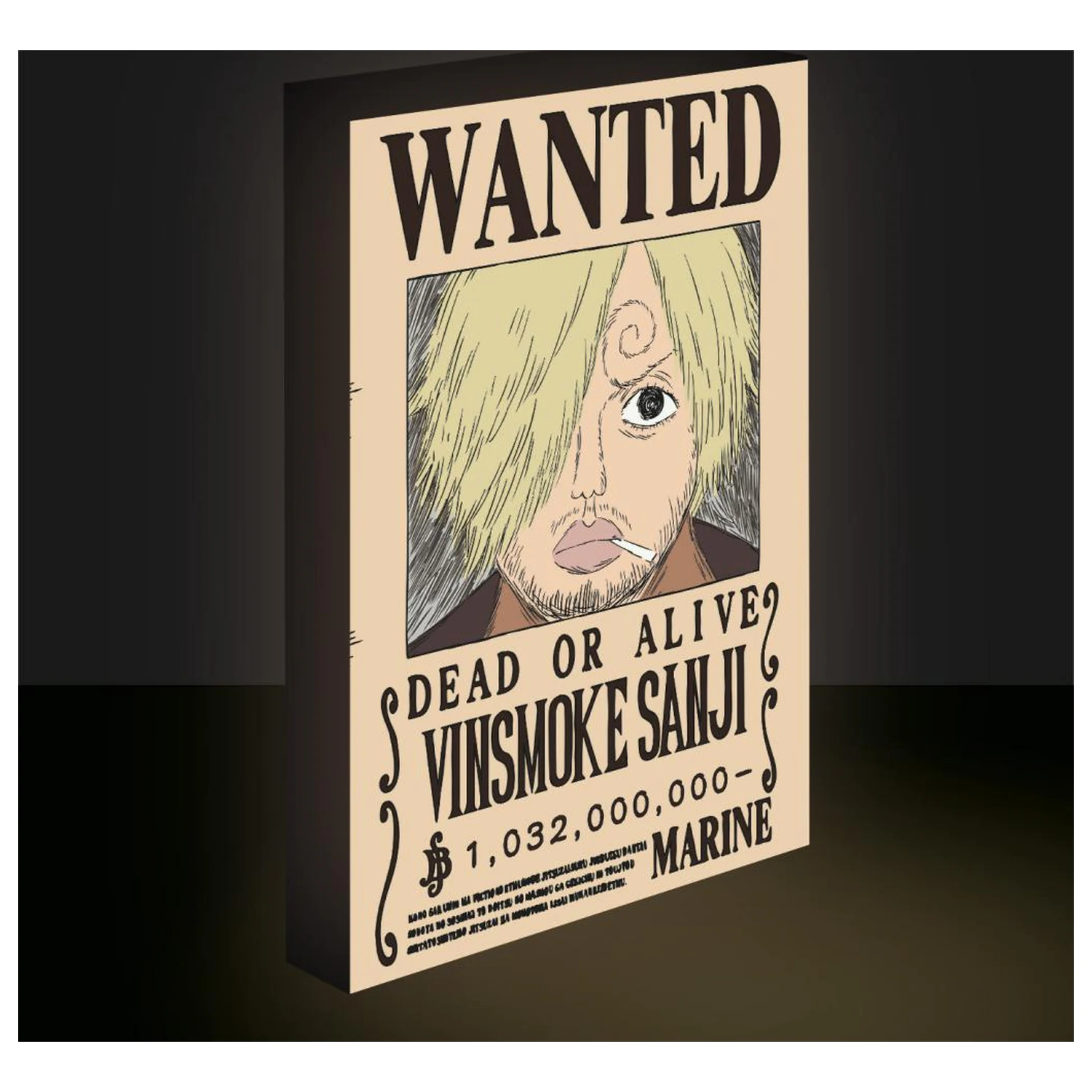 One Piece Sanji Wanted svetlé plátno 40x30 cm produktová fotografia