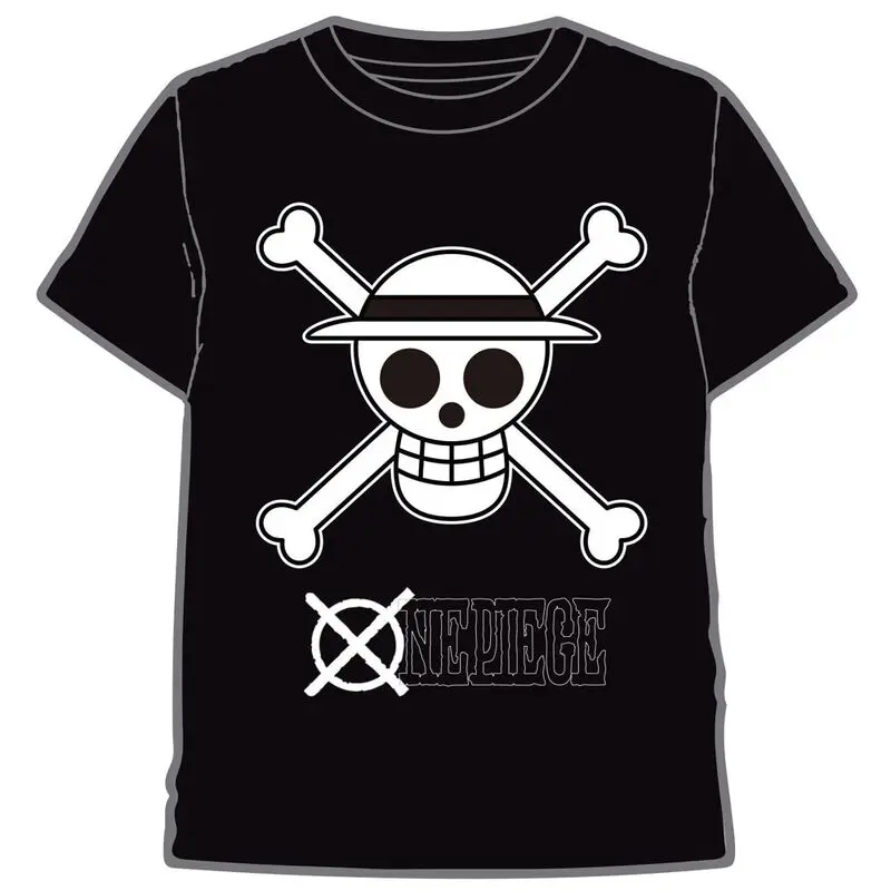 One Piece Skull Black & White tričko produktová fotografia