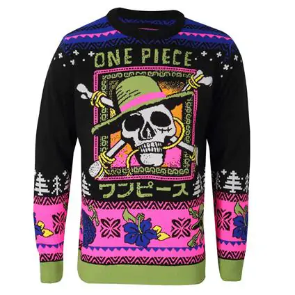 One Piece Mikina Vianočný pulóver Skull produktová fotografia