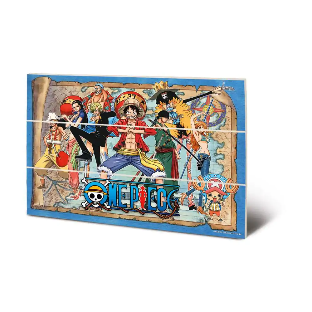 Drevené nástenné umenie One Piece Straw Hat Pirates Mapa 20 x 30 cm produktová fotografia