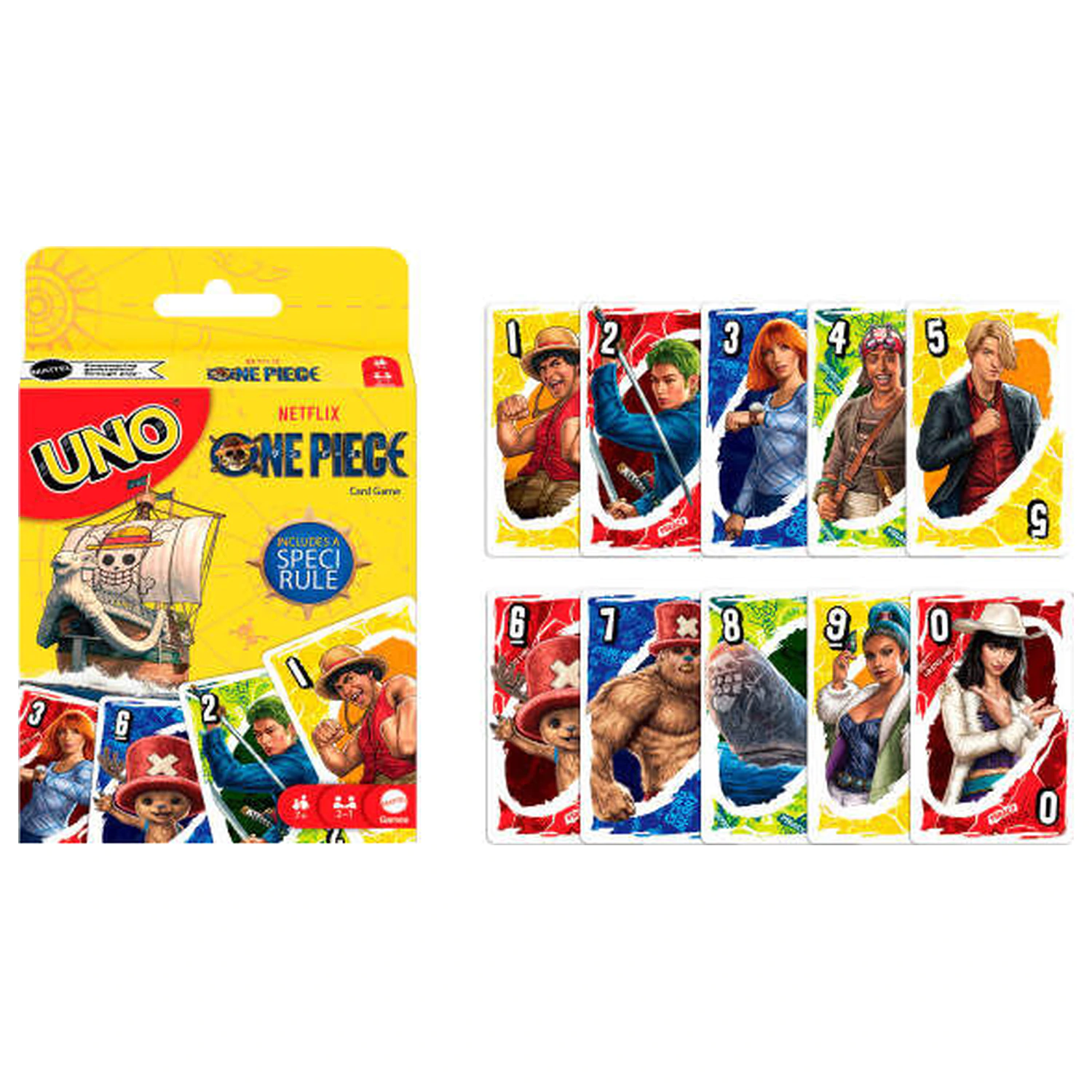 One Piece UNO kartová hra produktová fotografia