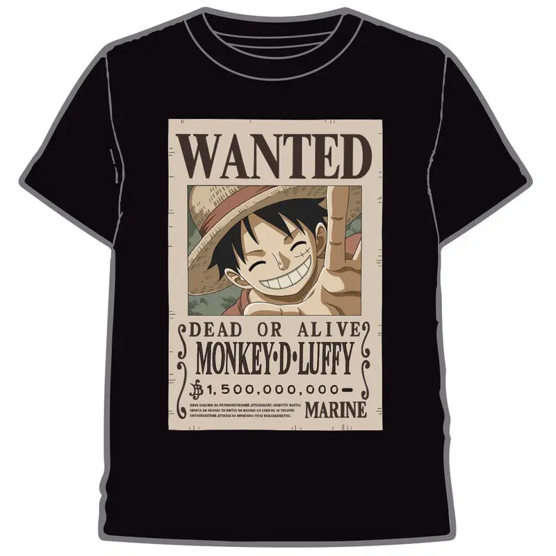 One Piece Wanted Luffy camiseta pre dospelých termékfotó