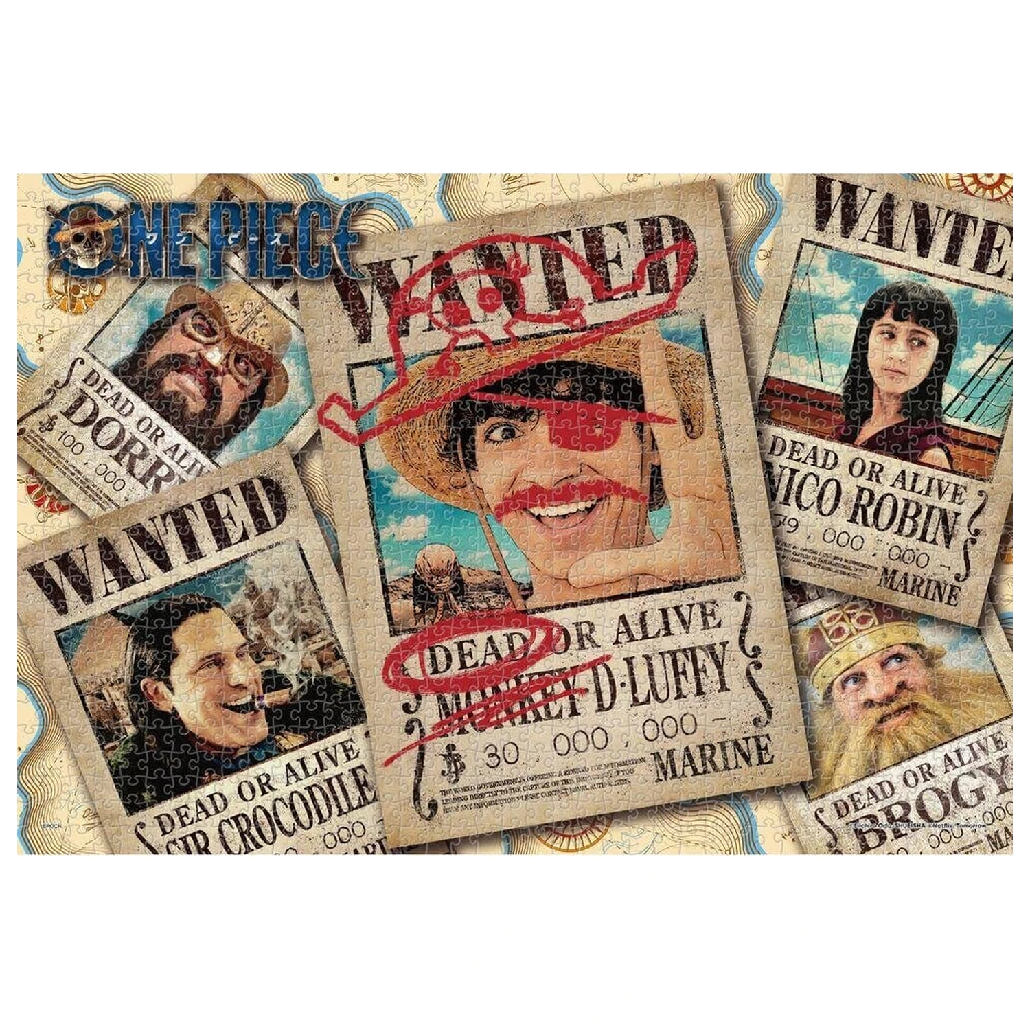 One Piece 1000-dielne puzzle Wanted produktová fotografia