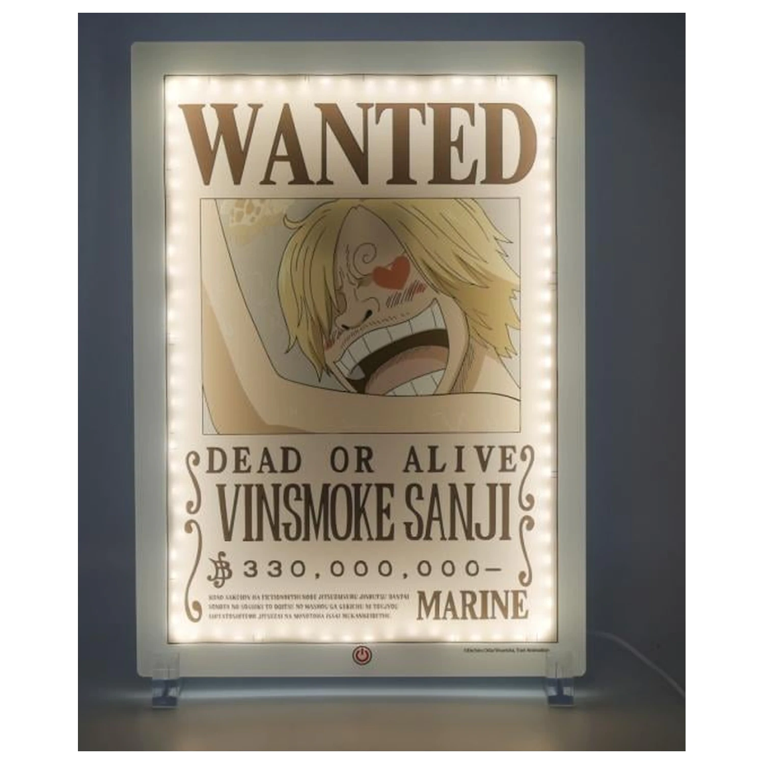 One Piece Wanter Sanji neónová lampa 30 cm produktová fotografia