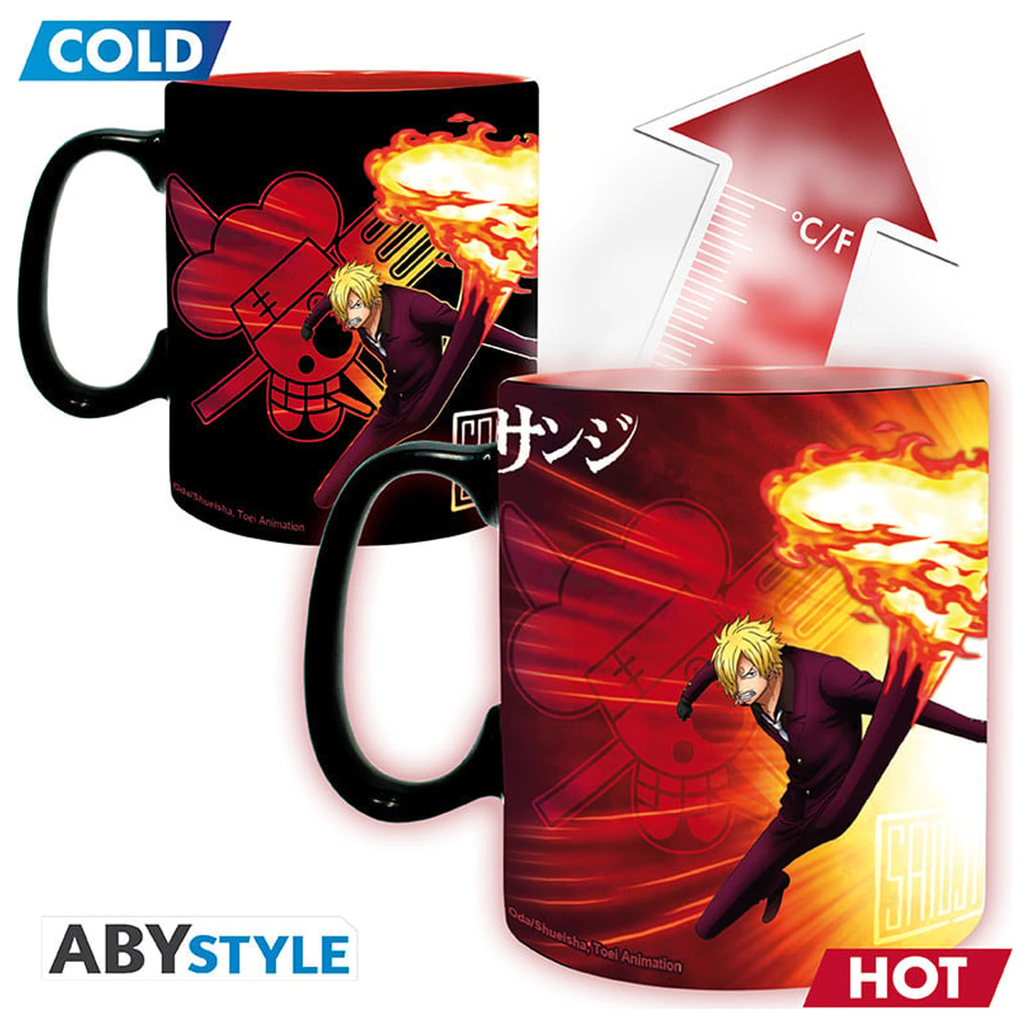 One Piece Zoro & Sanji Hrnček meniaci sa teplom 460 ml produktová fotografia