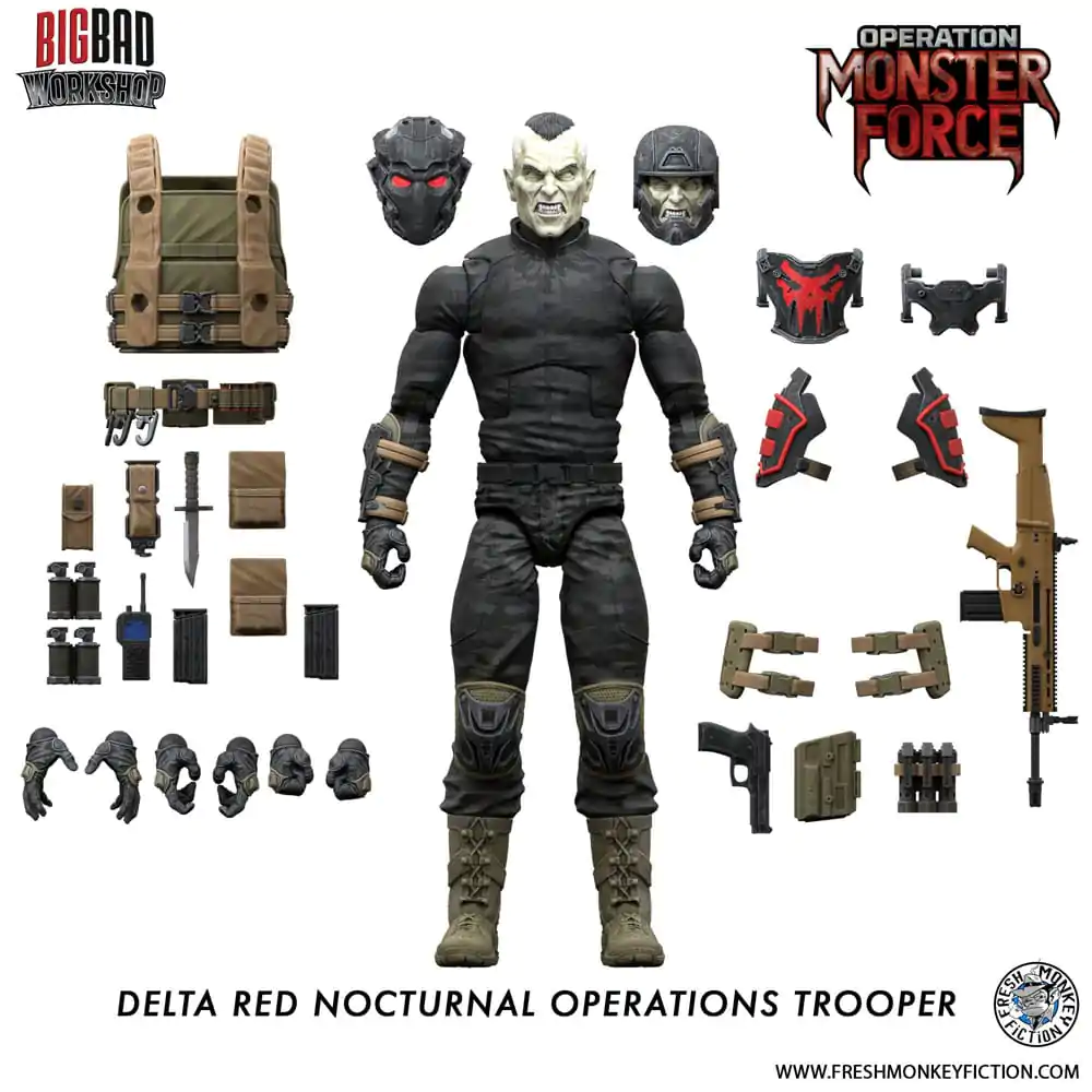 Operation: Monster Force Akčná figúrka 1/12 Delta Red Nocturnal Operations Trooper 15 cm produktová fotografia