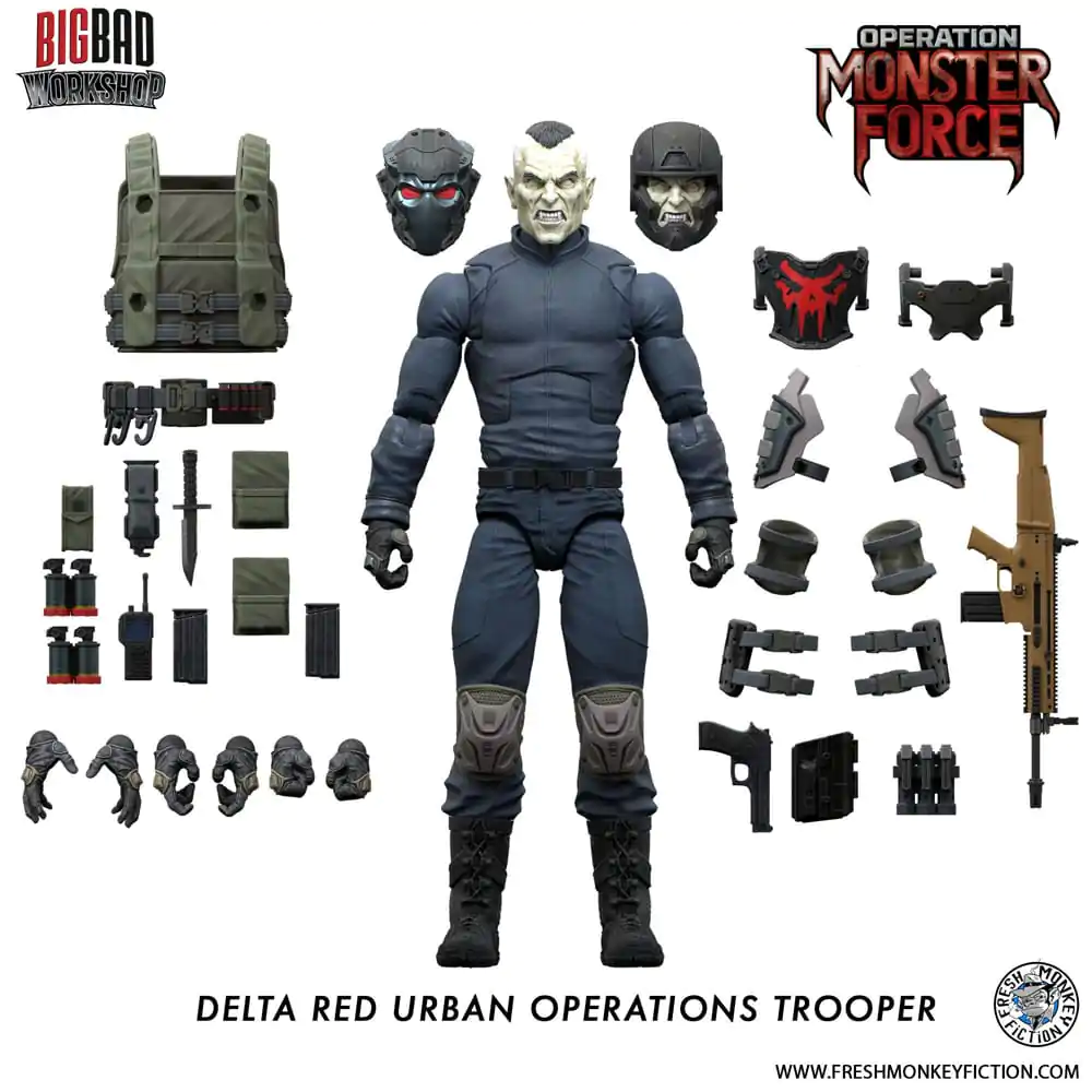 Operation: Monster Force Akčná figúrka 1/12 Delta Red Urban Operations Trooper 15 cm produktová fotografia