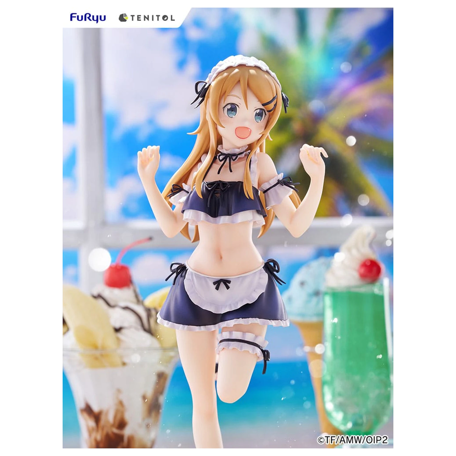 Ore no Imouto ga Konna ni Kawaii Wake ga Nai. Tenitol Tall PVC Socha Kousaka Kirino swimsuits maid Ver. 30 cm produktová fotografia