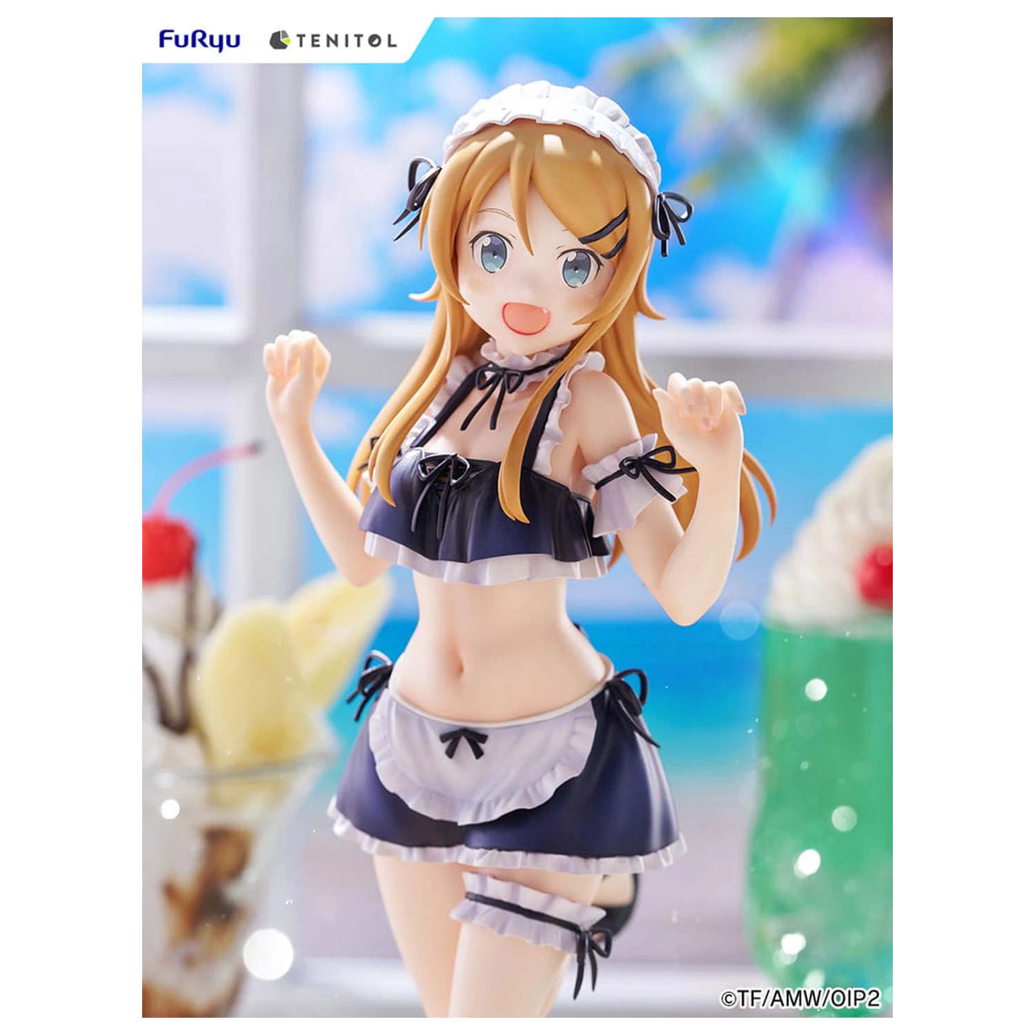 Ore no Imouto ga Konna ni Kawaii Wake ga Nai. Tenitol Tall PVC Socha Kousaka Kirino swimsuits maid Ver. 30 cm produktová fotografia