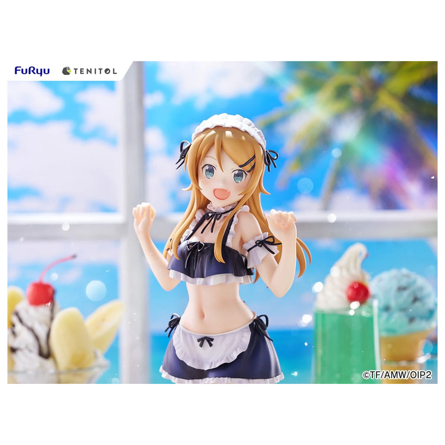 Ore no Imouto ga Konna ni Kawaii Wake ga Nai. Tenitol Tall PVC Socha Kousaka Kirino swimsuits maid Ver. 30 cm produktová fotografia