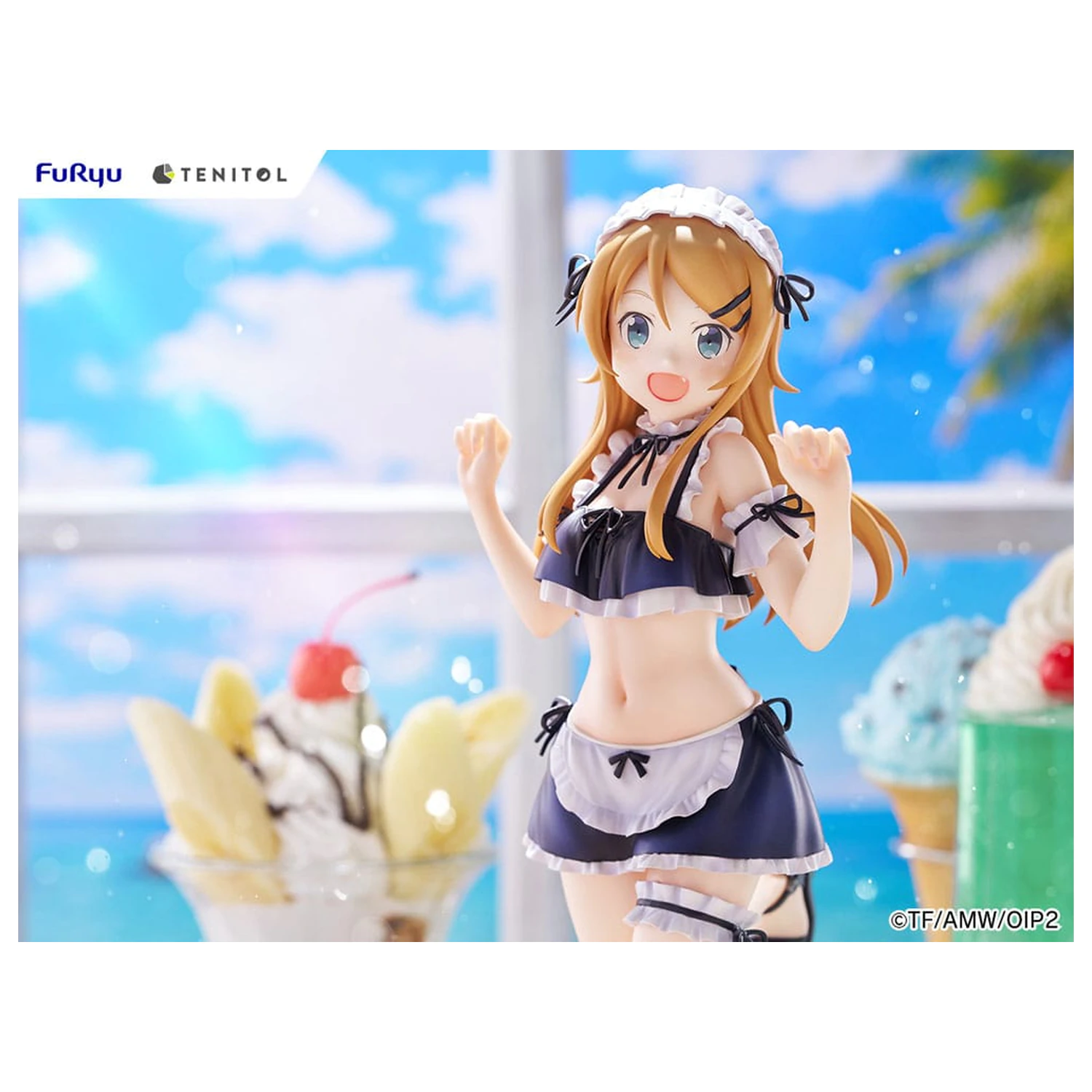 Ore no Imouto ga Konna ni Kawaii Wake ga Nai. Tenitol Tall PVC Socha Kousaka Kirino swimsuits maid Ver. 30 cm produktová fotografia