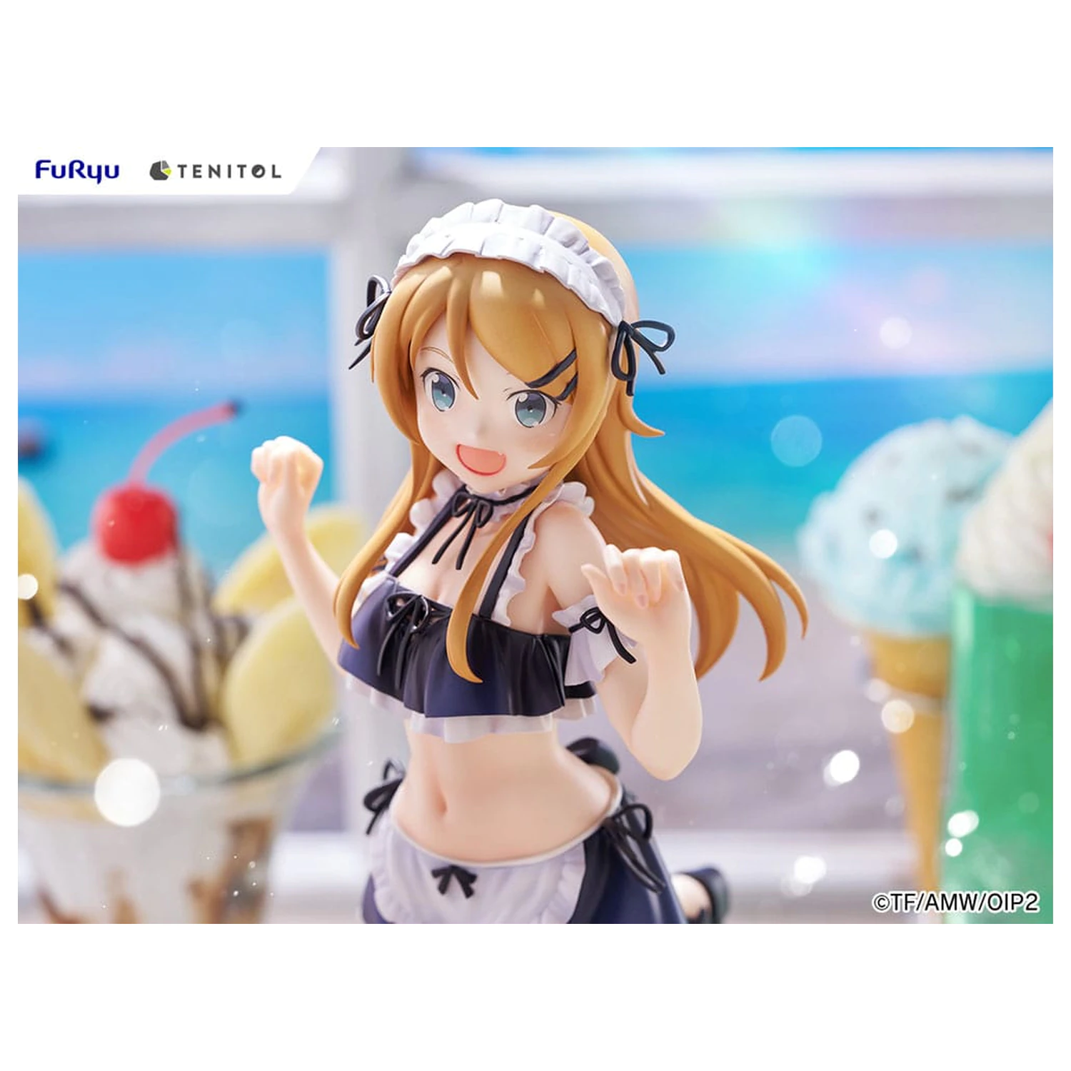 Ore no Imouto ga Konna ni Kawaii Wake ga Nai. Tenitol Tall PVC Socha Kousaka Kirino swimsuits maid Ver. 30 cm produktová fotografia