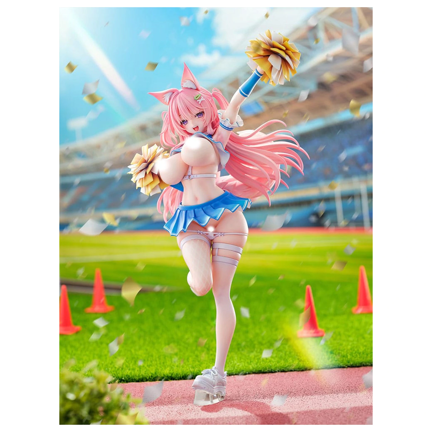 Socha Original Character 1/5 Kemomimi Cheer Girl ilustrovaná Yatanuki Kei DX Version 35 cm produktová fotografia