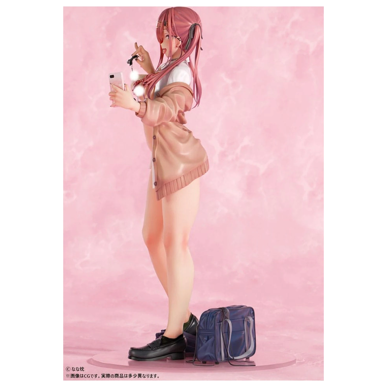 Original Character Socha 1/5 Red-Haired Gyaru-Chan Bare Face Ver. Illustration by Nanamakura 29 cm produktová fotografia