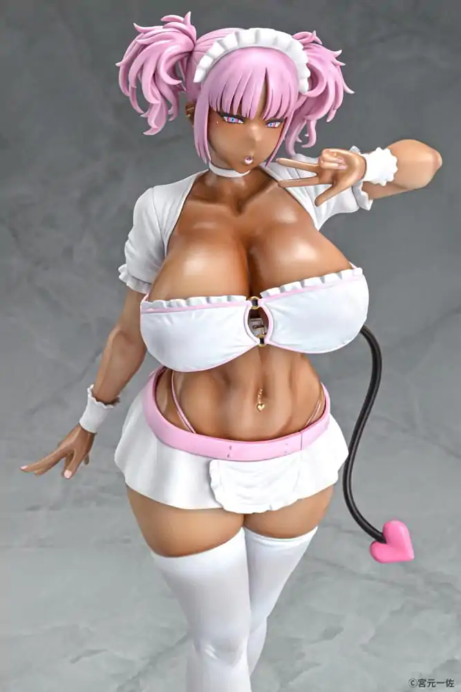 Original Character Statue 1/6 Black Gal Maid Succubus Cocoa Pink Ver. 30 cm termékfotó